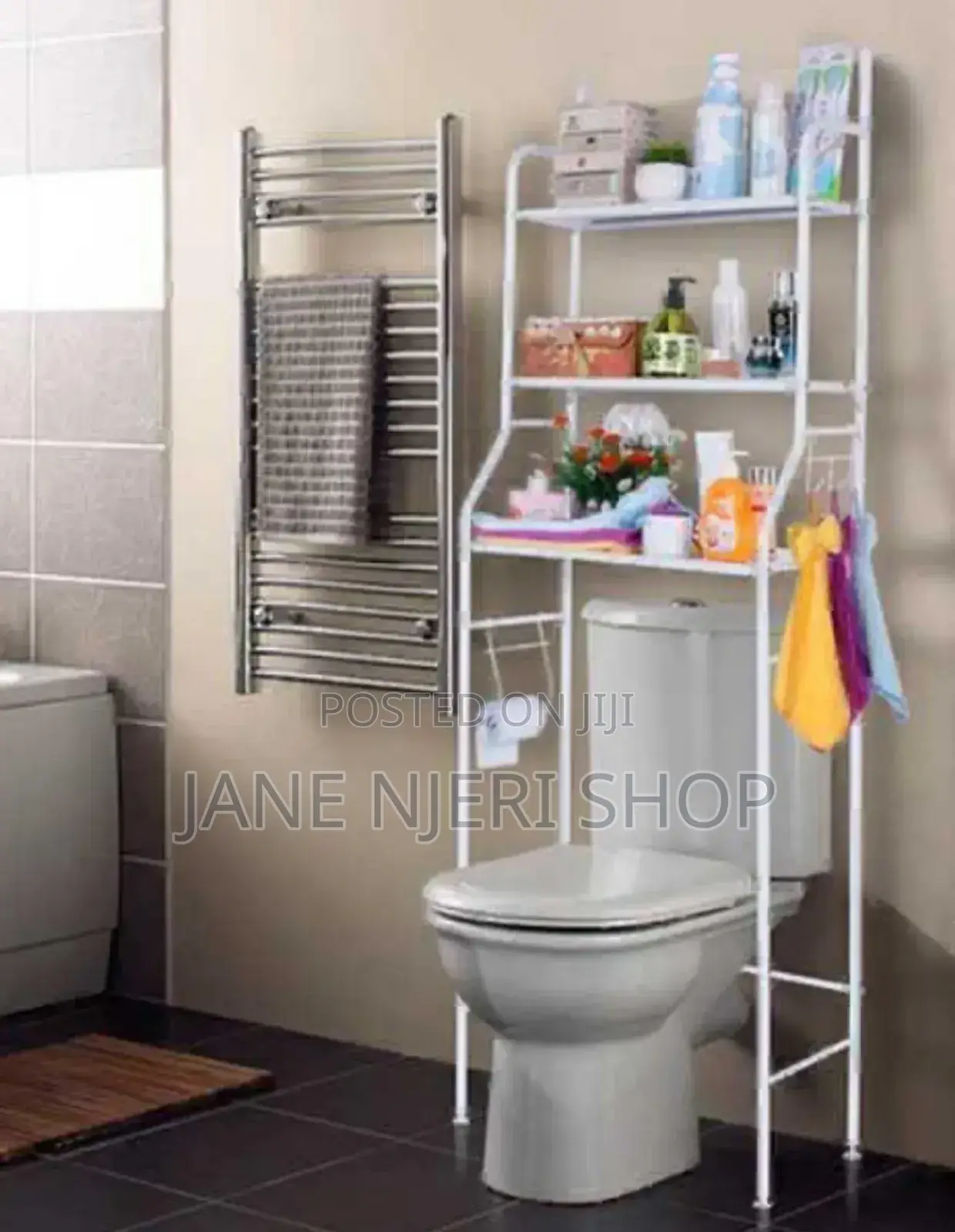 White Tidy Toilet Rack Organizer