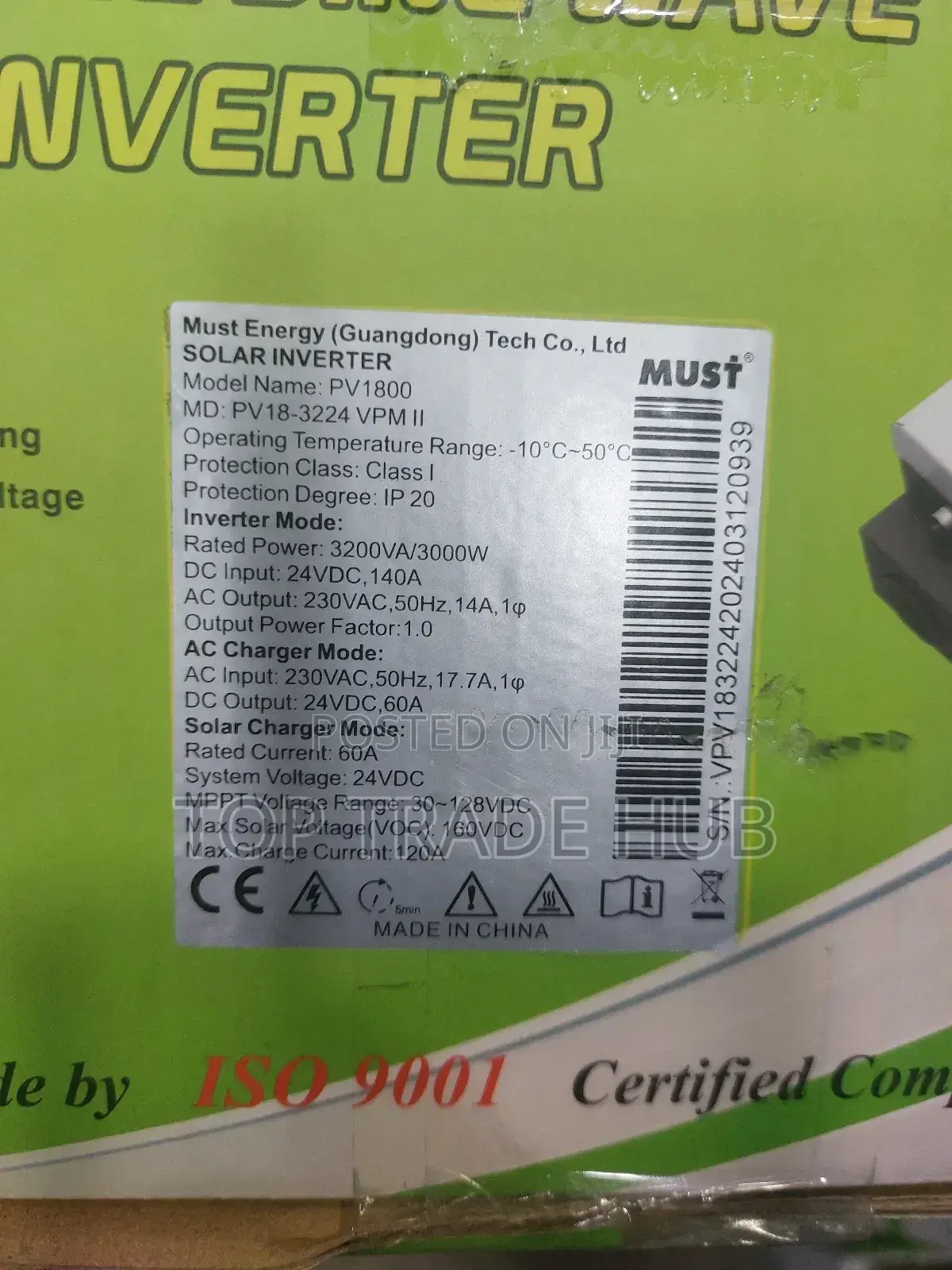 Must Solar Hybrid Inverter 24v 3.2kva