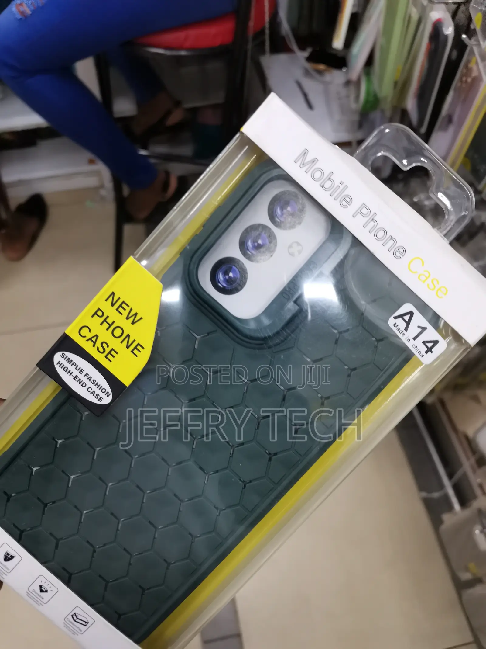 Samsung Galaxy A14 Honeycomb Case, Anti-Scratch-Green
