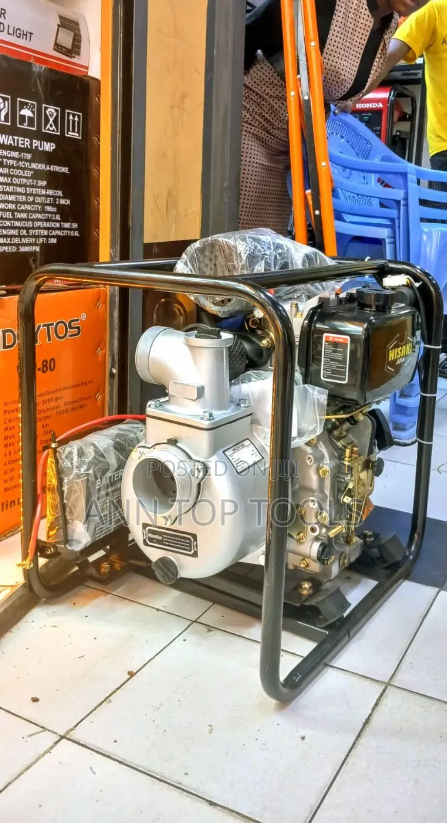 Hisaki Diesel Water Pump 3 Inch Key Start Normal Pressure