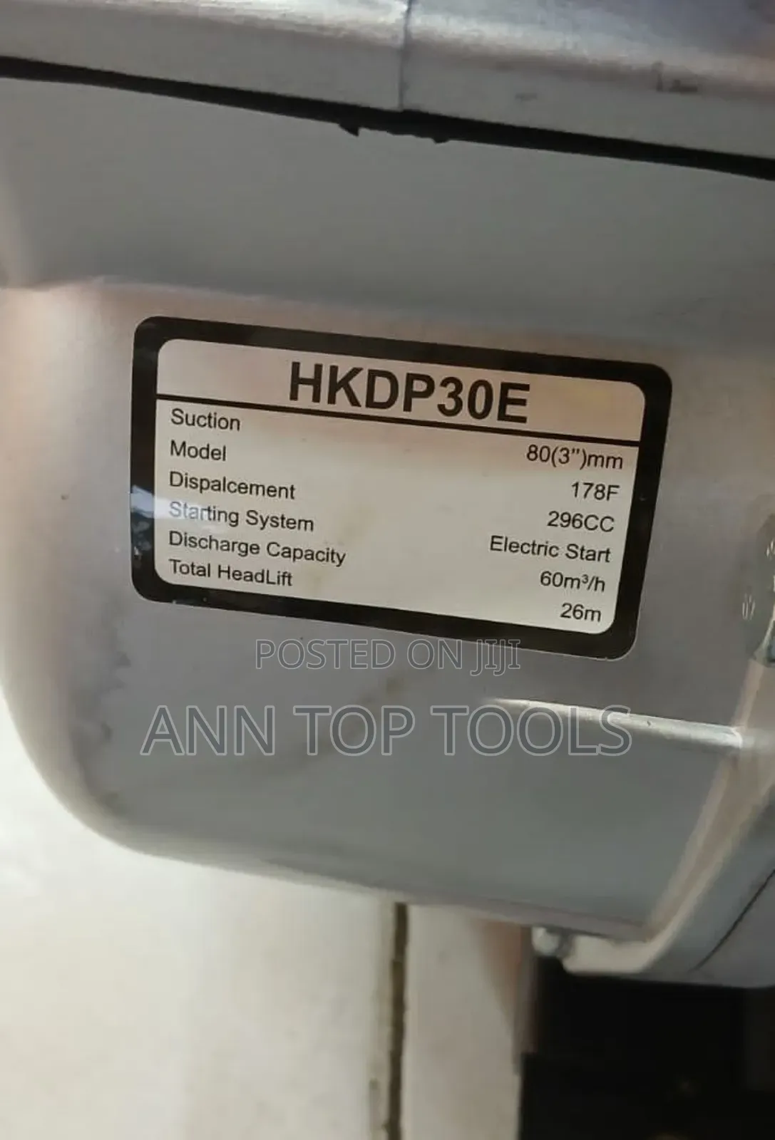 Hisaki Diesel Water Pump 3 Inch Key Start Normal Pressure