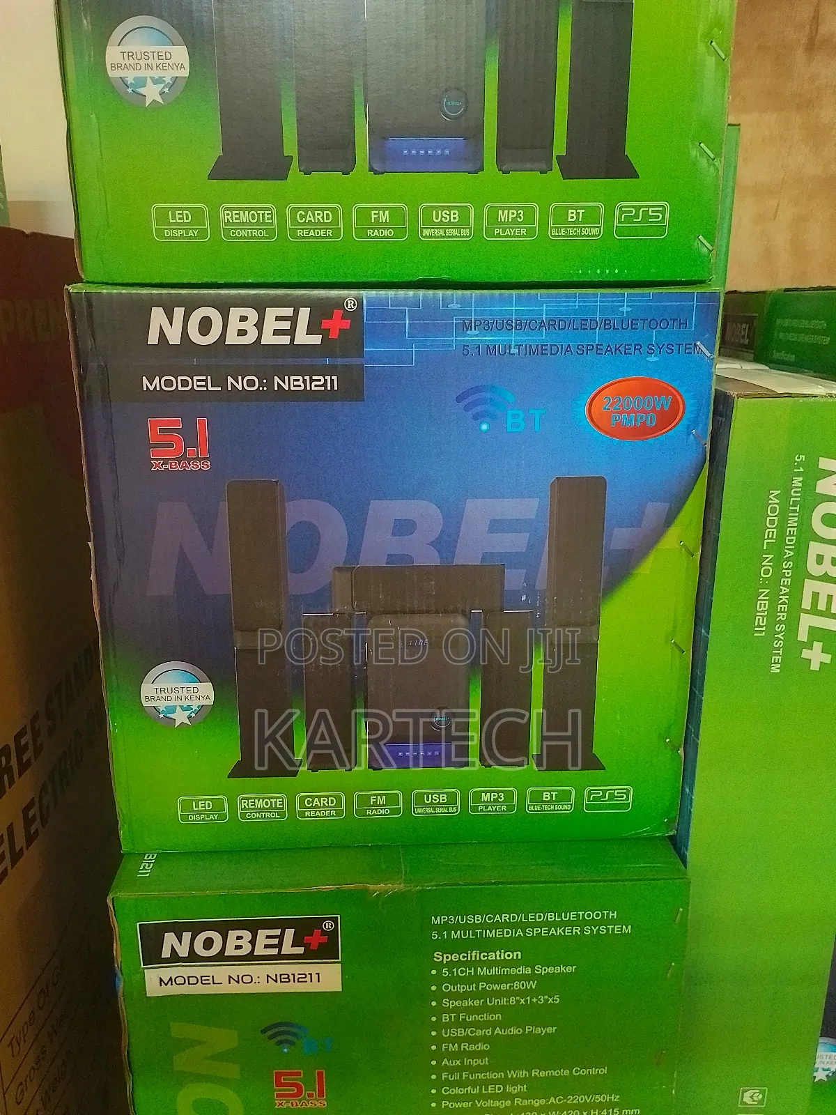 NOBEL N1211 Home Theatre System USB SD Card Bluetooth Woofer
