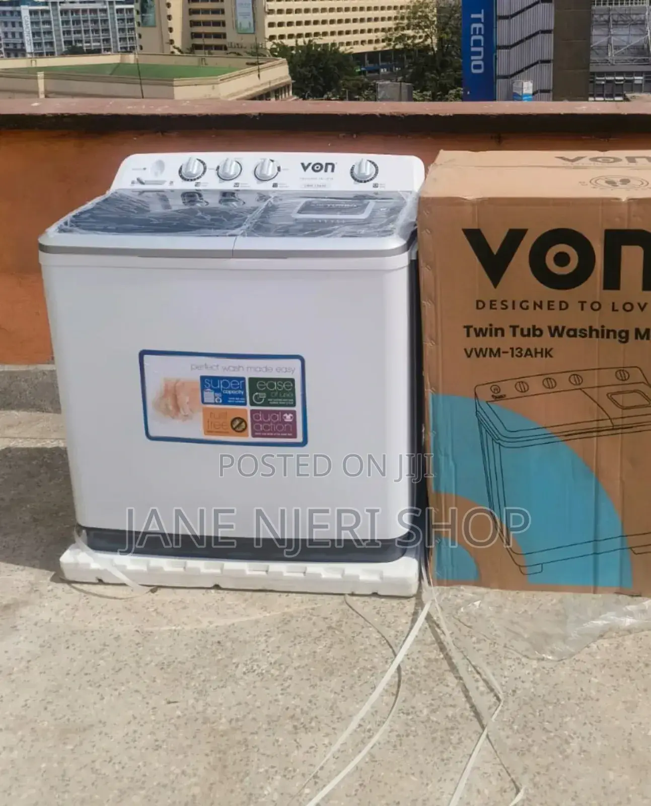 Von 13kgs Twin Tub Washing Machine VN/WM