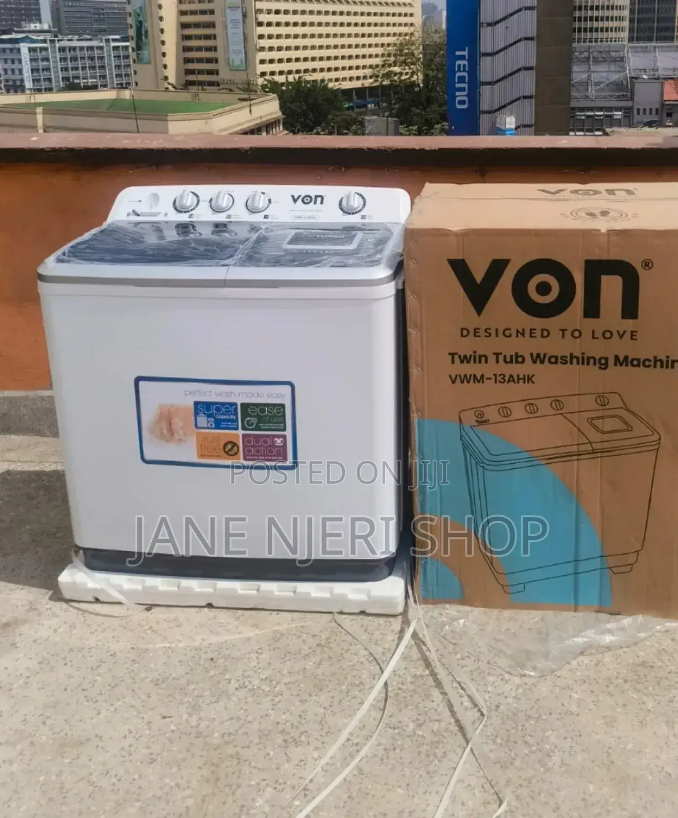 Von 13kgs Twin Washing Machine VN/WM
