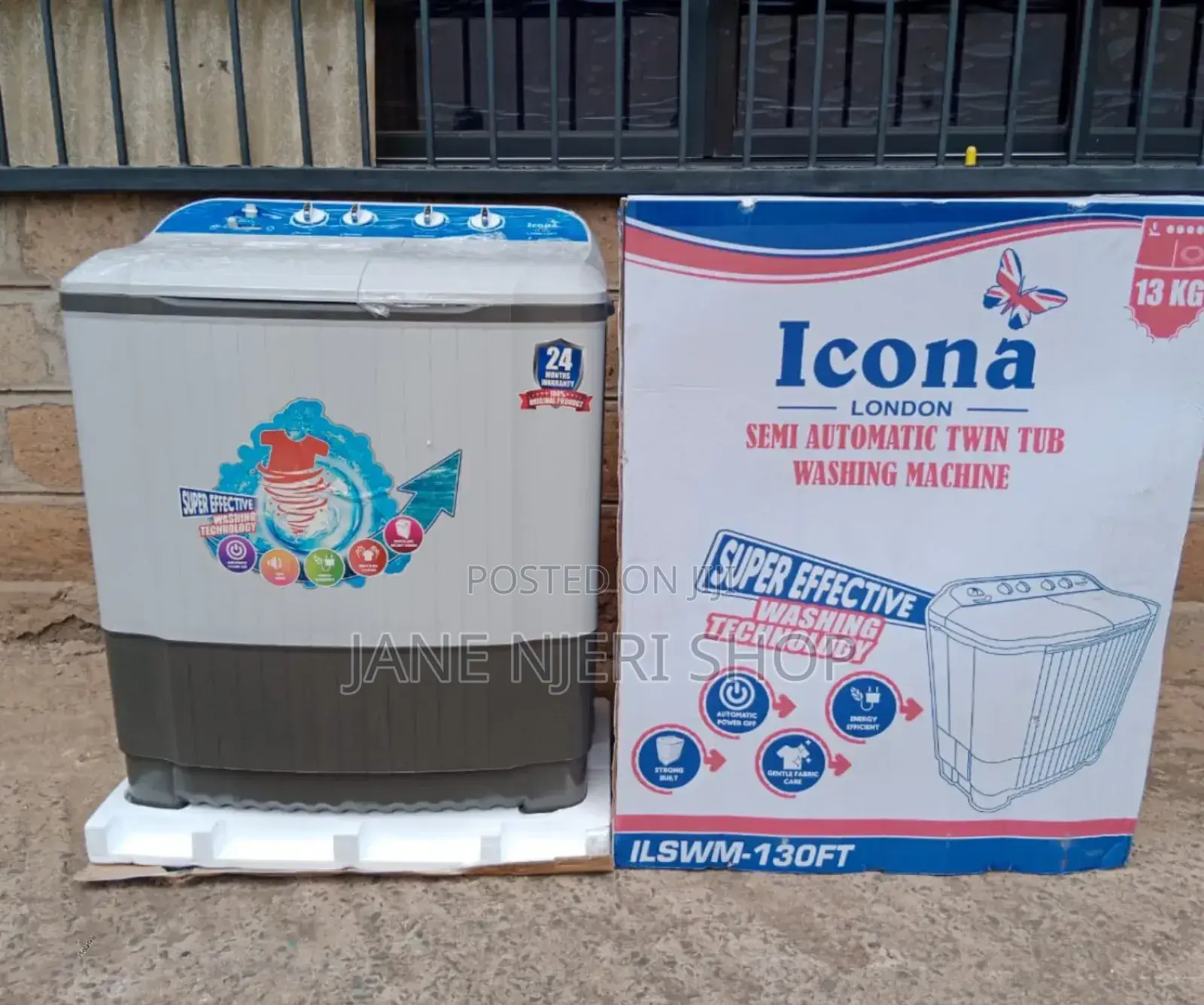 Icona 13 KGS Washing Semi Auto Twin Tub Machine IWM/