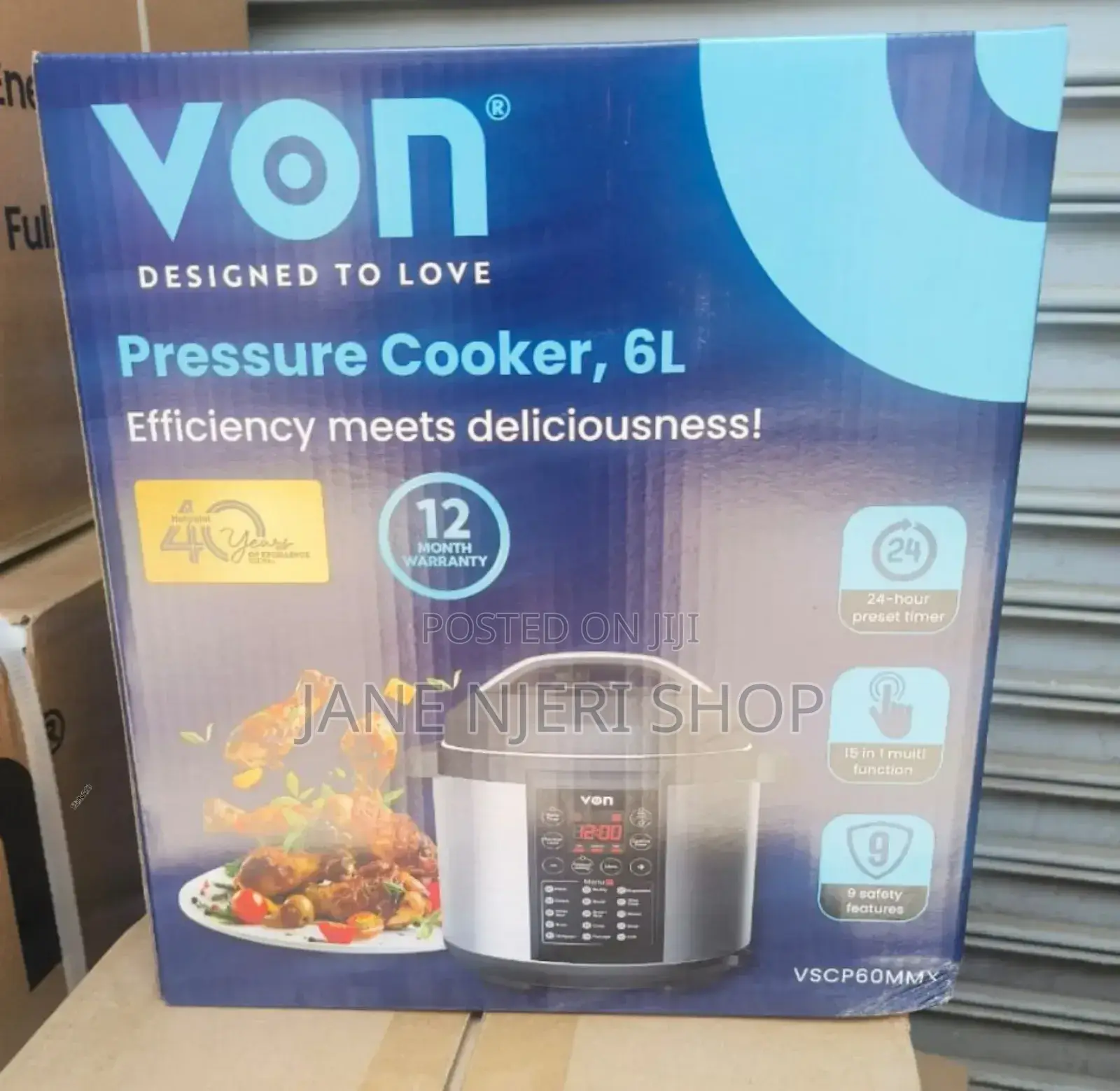 6L Von Electric Pressure Cooker v/N6l