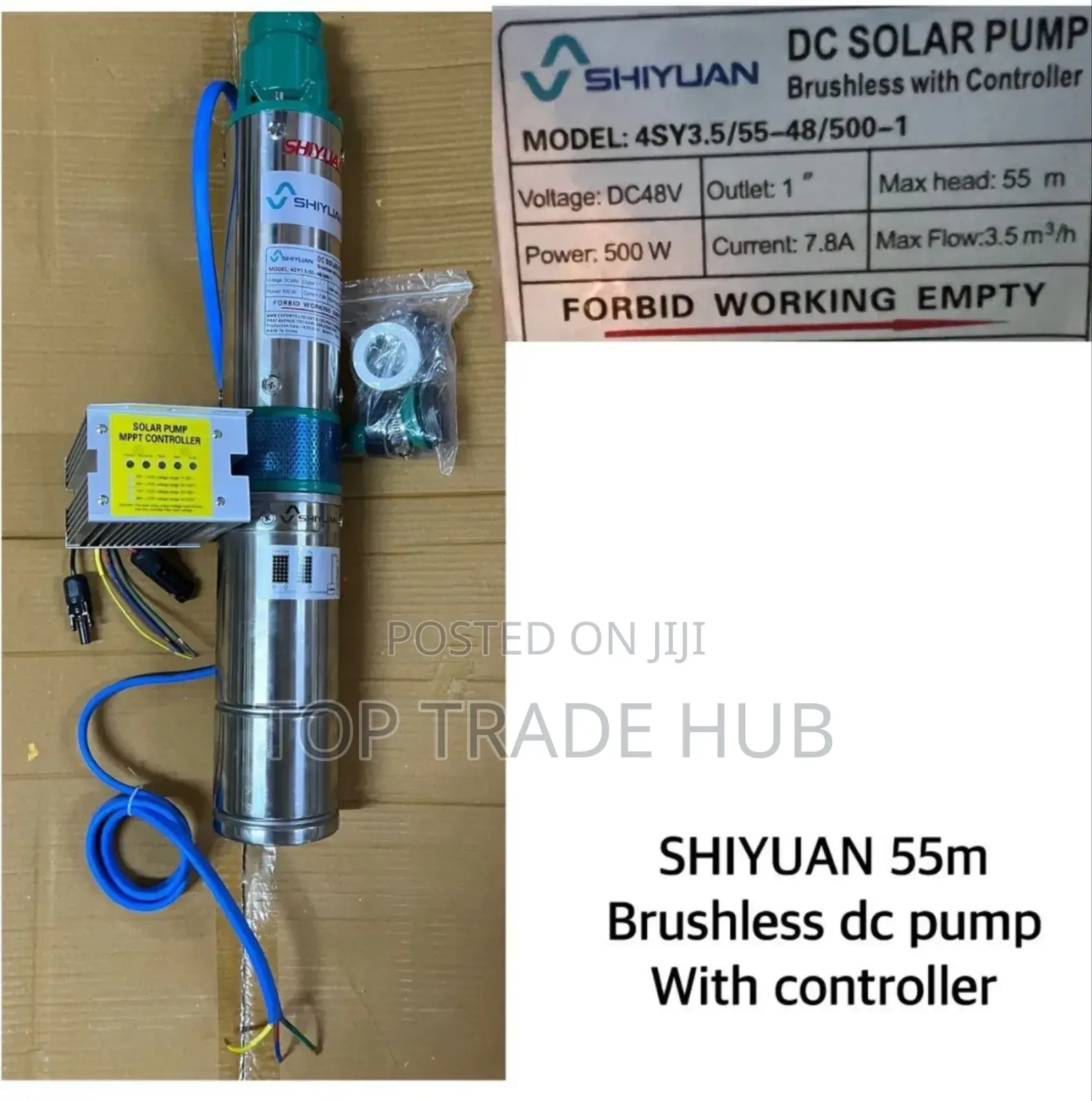 Shiyuan Brushless DC Pump With Controller 500w 55m