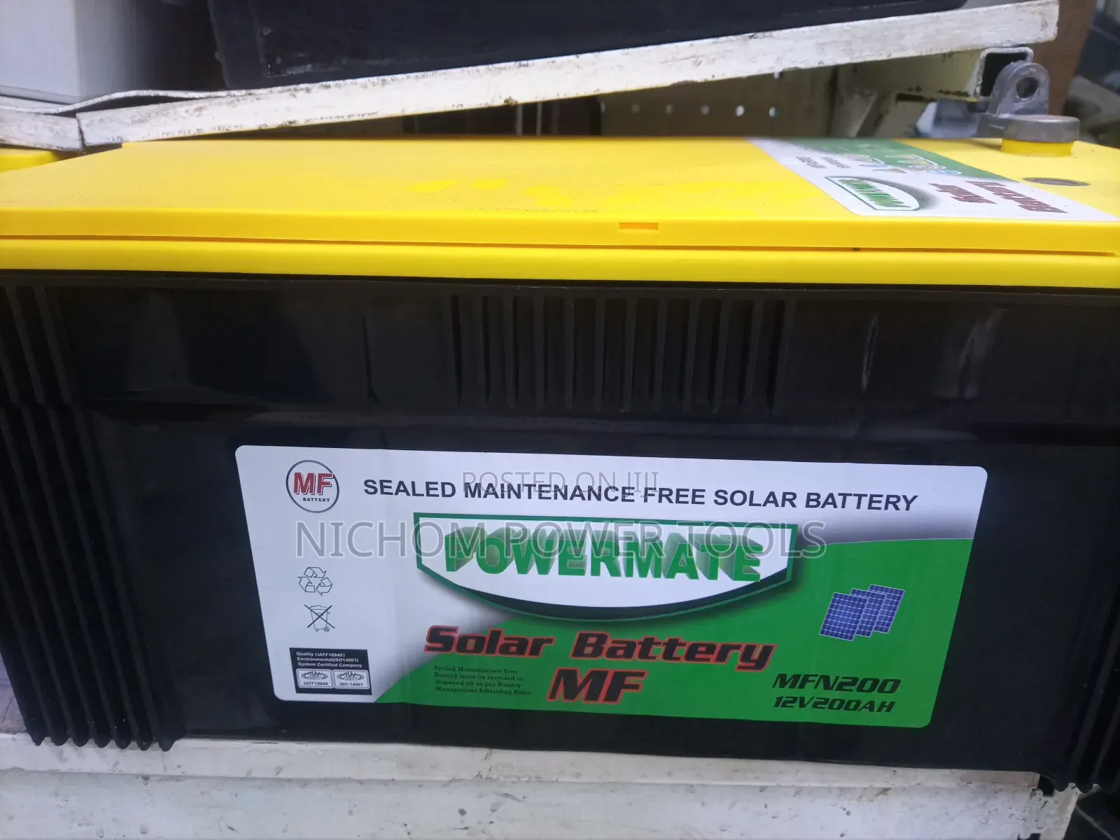 Powermate 200ah Solar Battery/Maintenance Free Battery