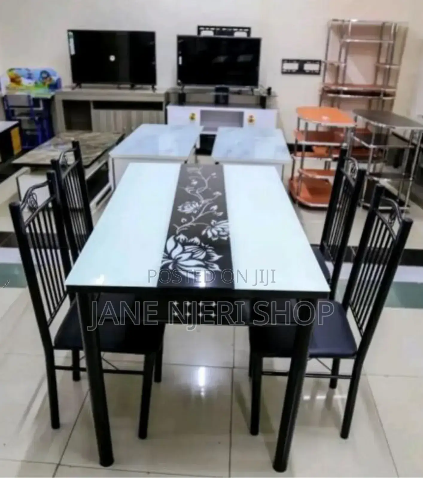 White Executive 4 Seats Dinning Table E/D-01