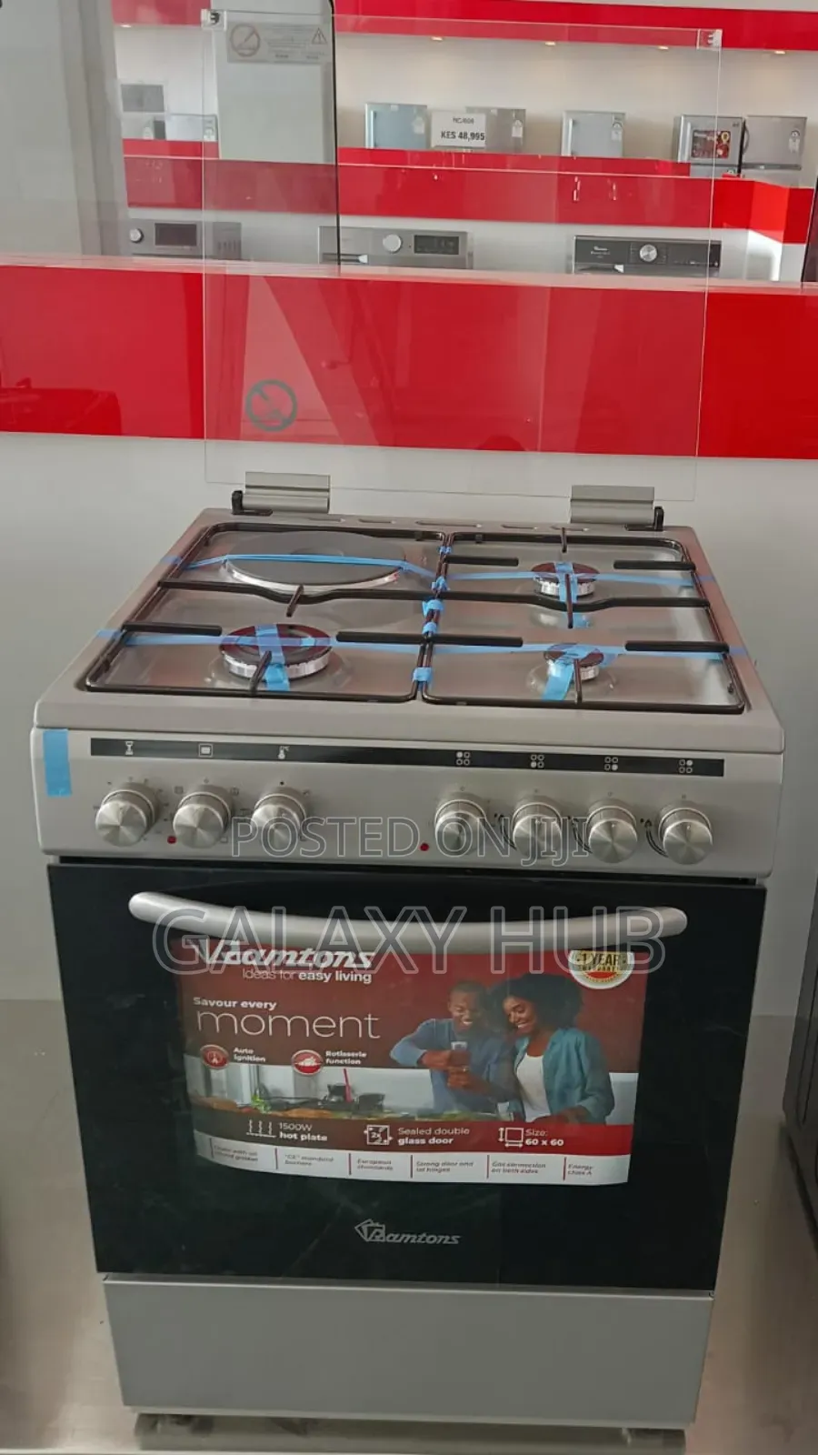 Ramton 3 Gas + 1 Electric Rc 606 Standing Cooker,60cm”60cm