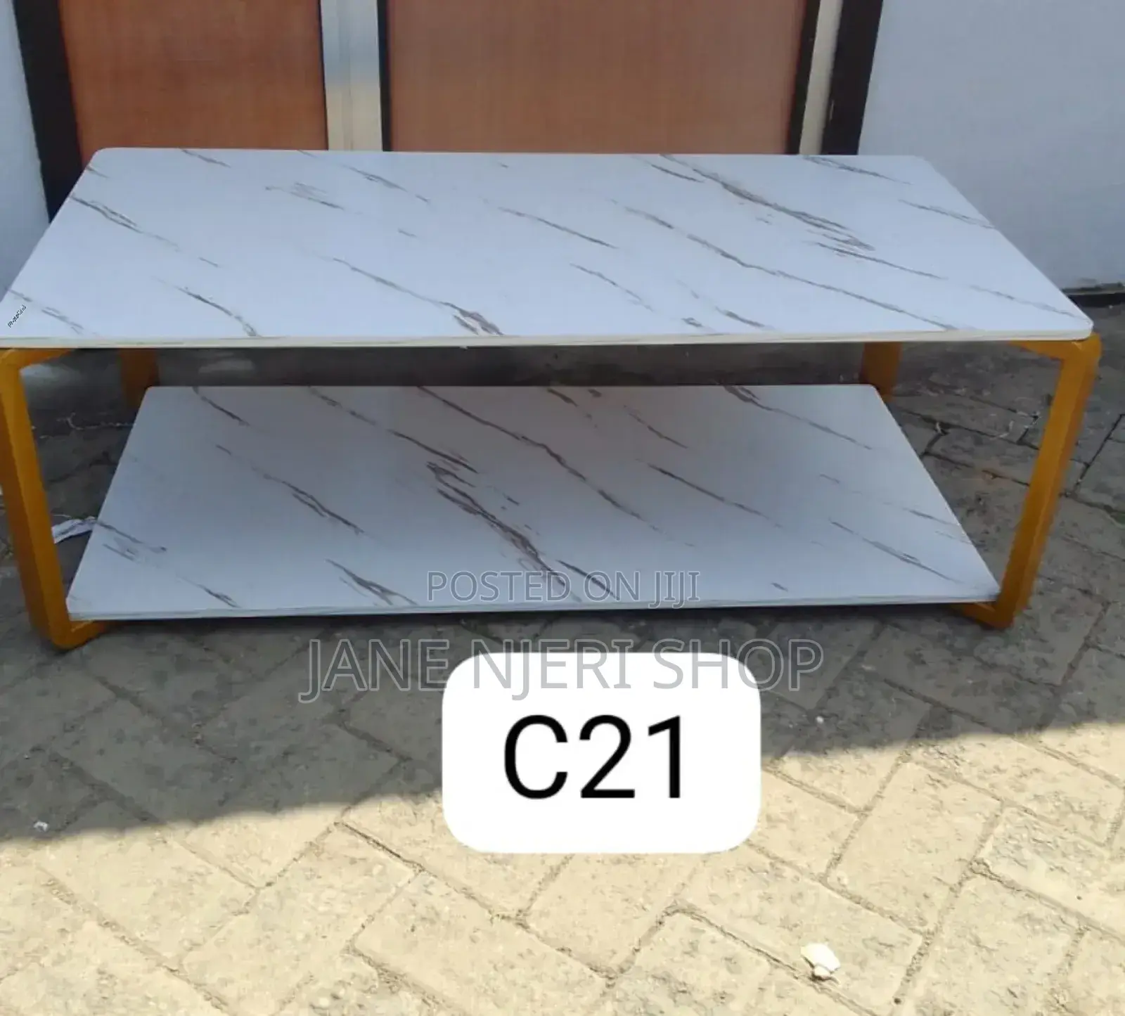 White Executive Marble Effect Table MD/F-2