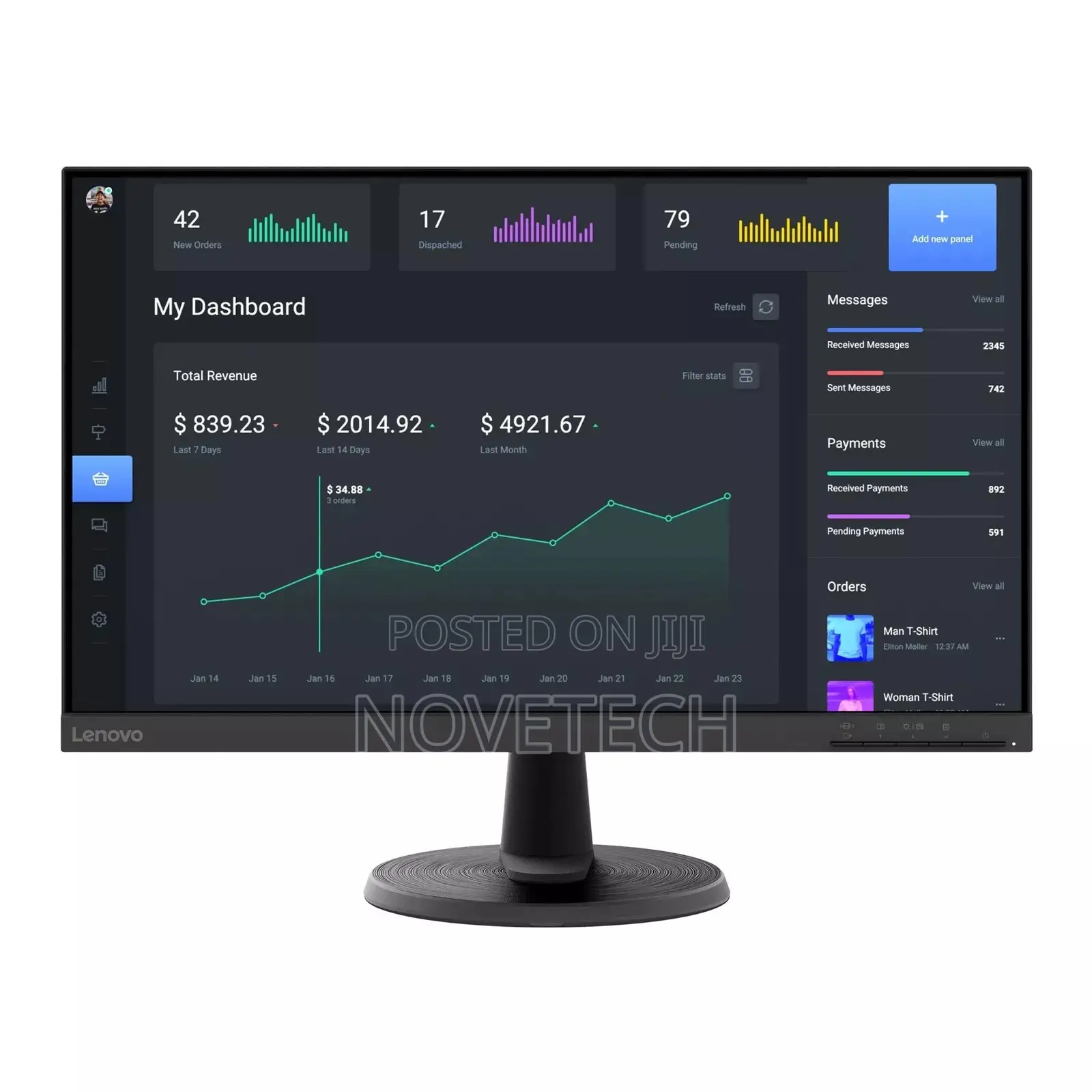 NEW Lenovo Thinkvision 23.8 Inch P24h-30 Monitor
