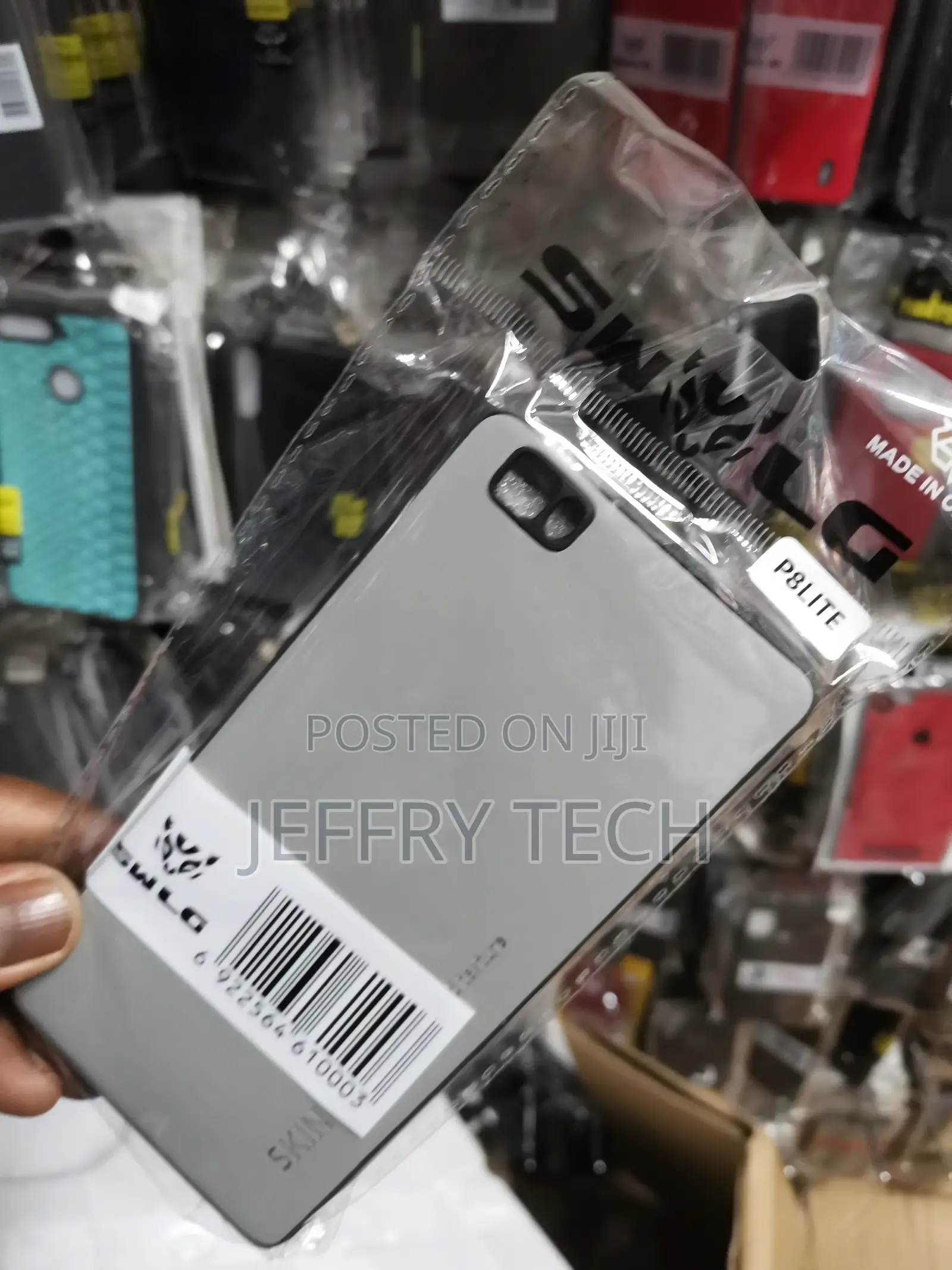Soft Silicone Case for Huawei P8 Lite Drop Protection-Gray