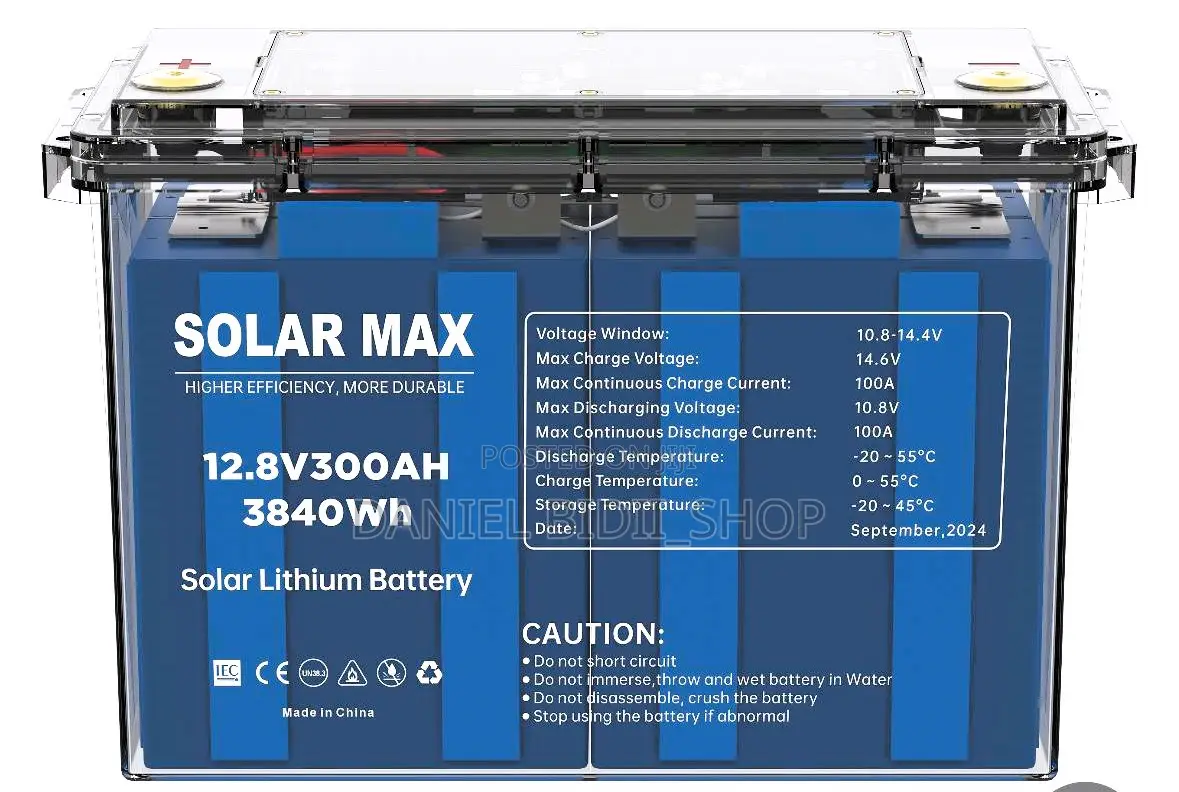 Solar Lithium Battery Solarmax 12.8v 300ah 3840watts
