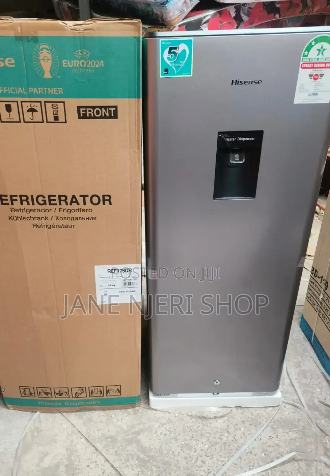Hisense 176L Single Door Fridge + Water Dispenser H9