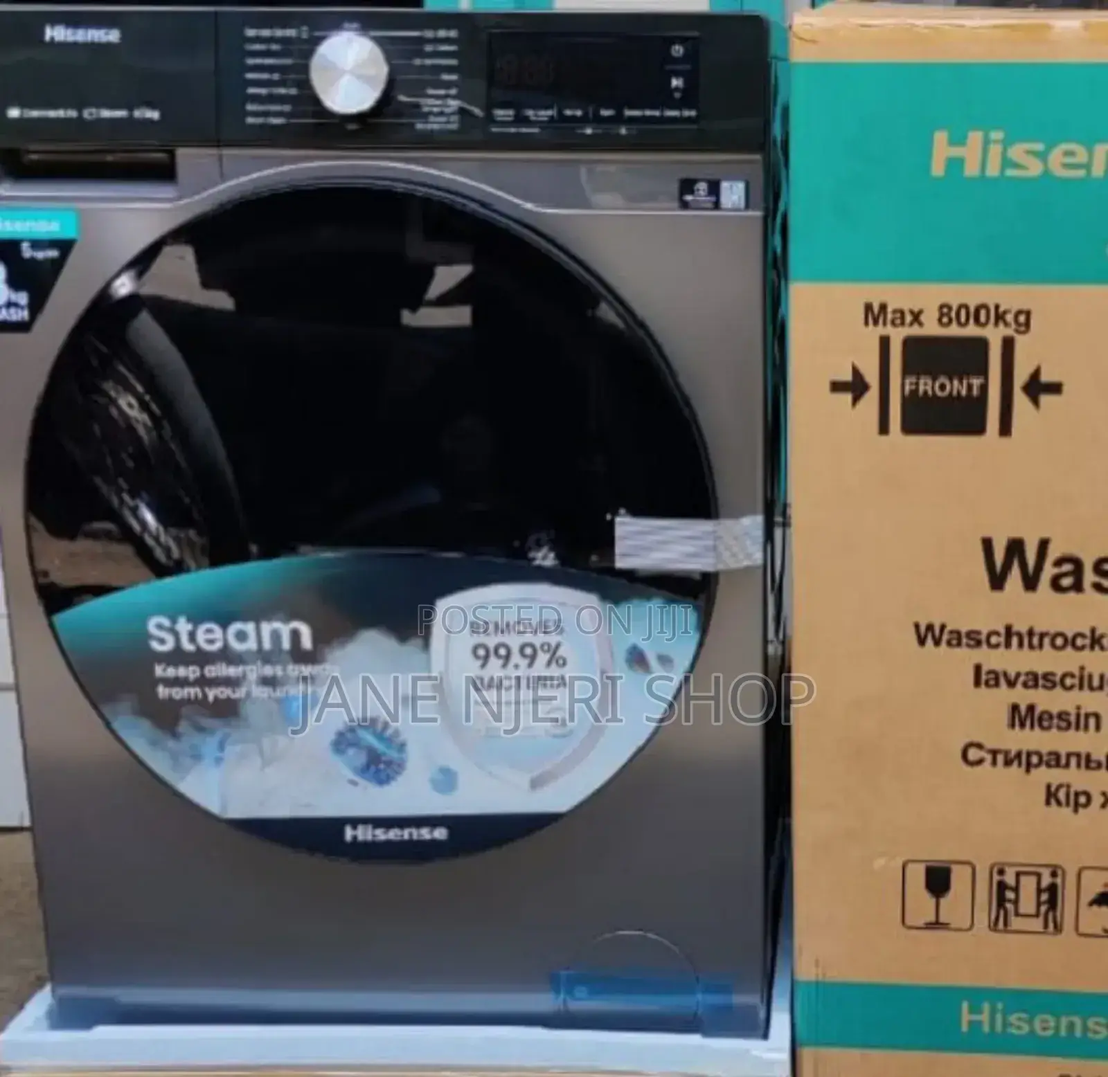 Hisense 8kgs Front Load Wash, Dry Washing Machine HS8KG