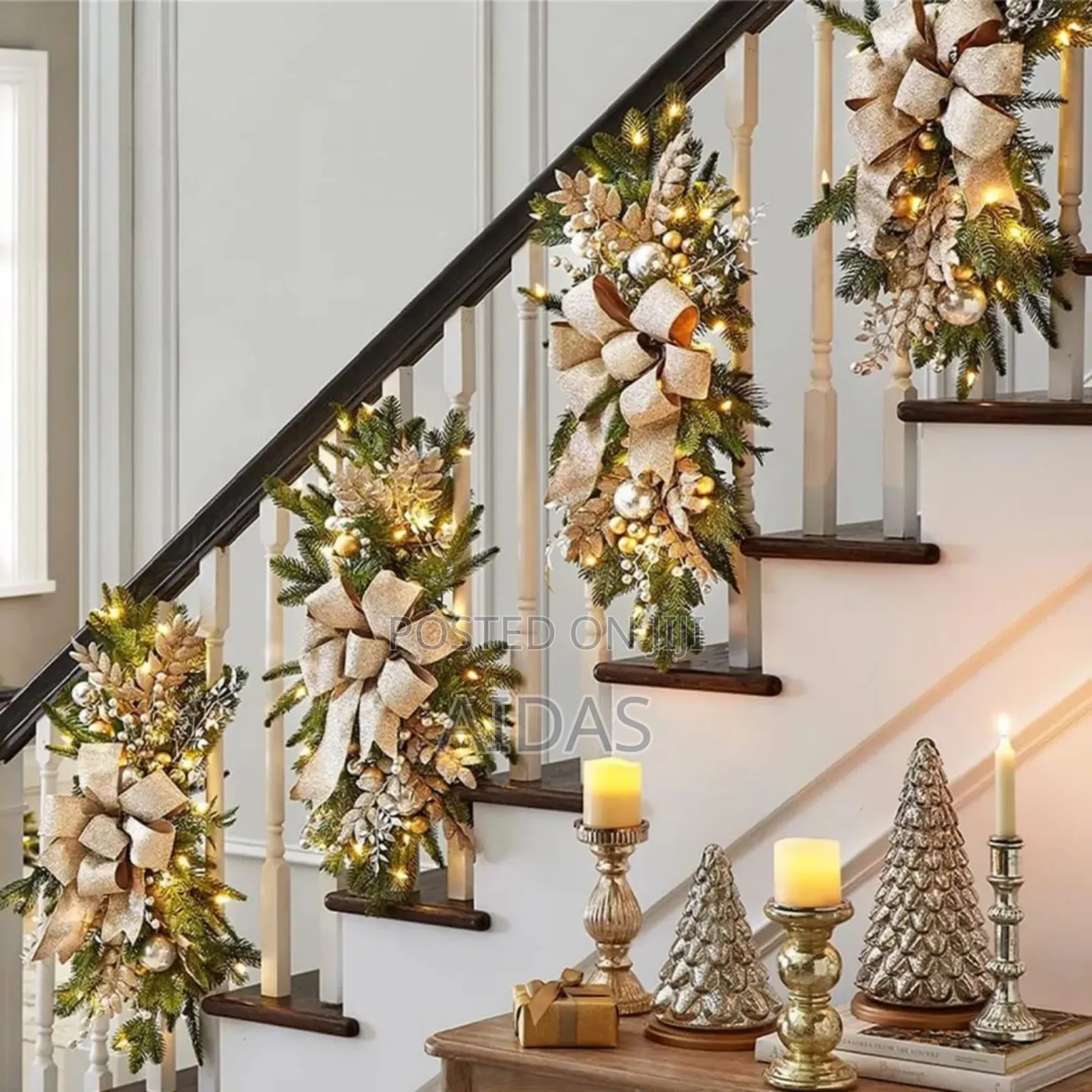 Decorative Christmass Wreath Pendants LED Lights