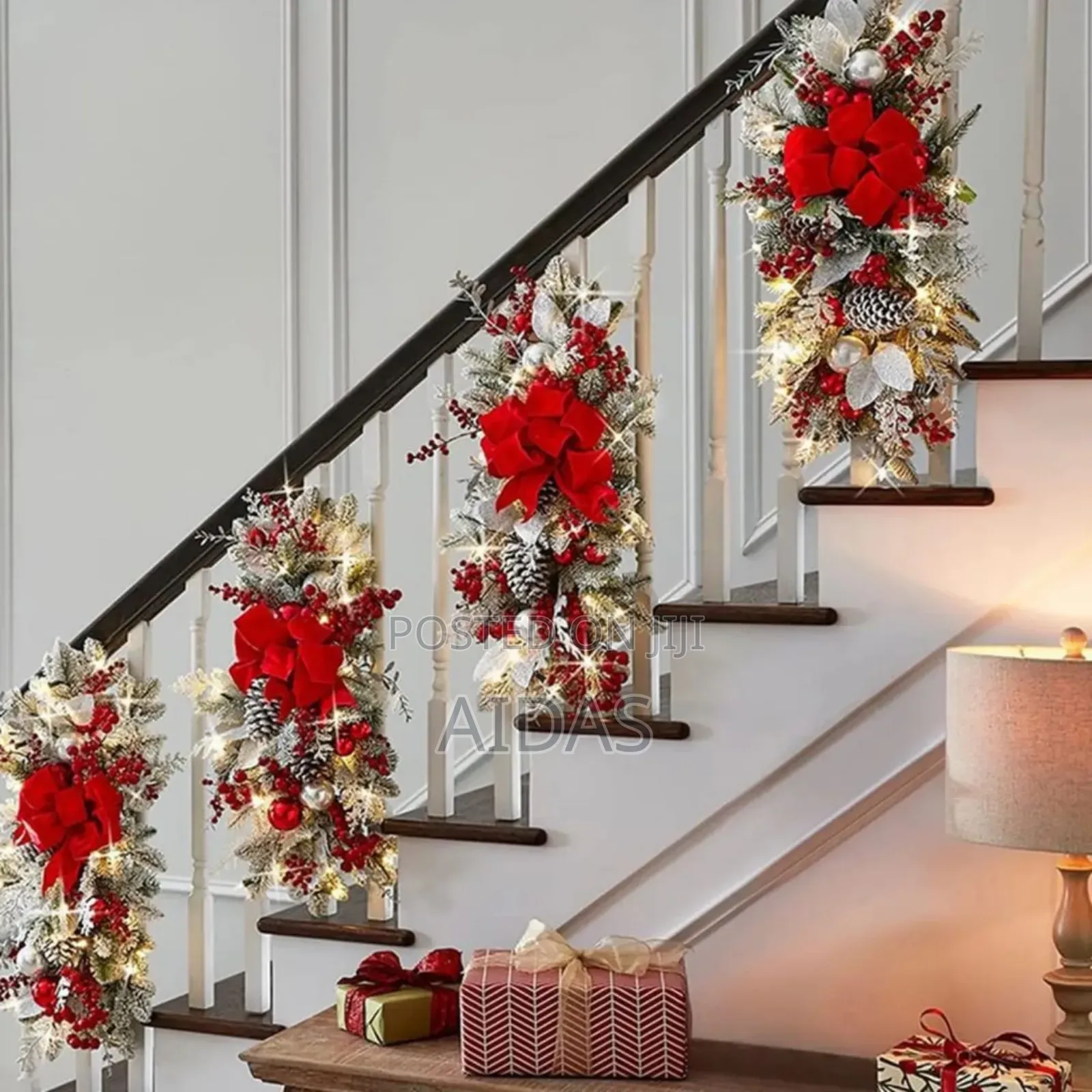 Decorative Christmass Wreath Pendants LED Lights