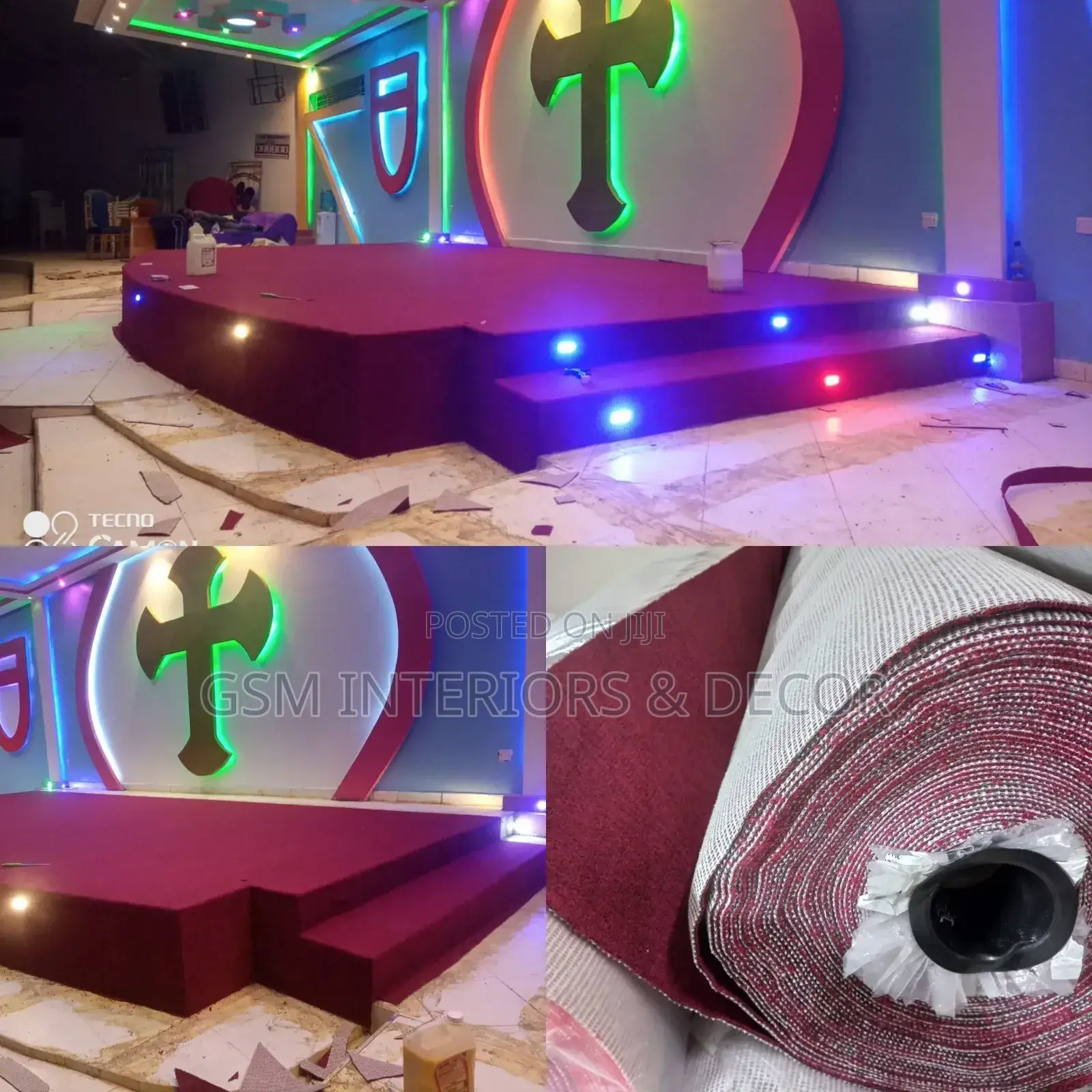 Delta Wall to Wall Carpets Maroon