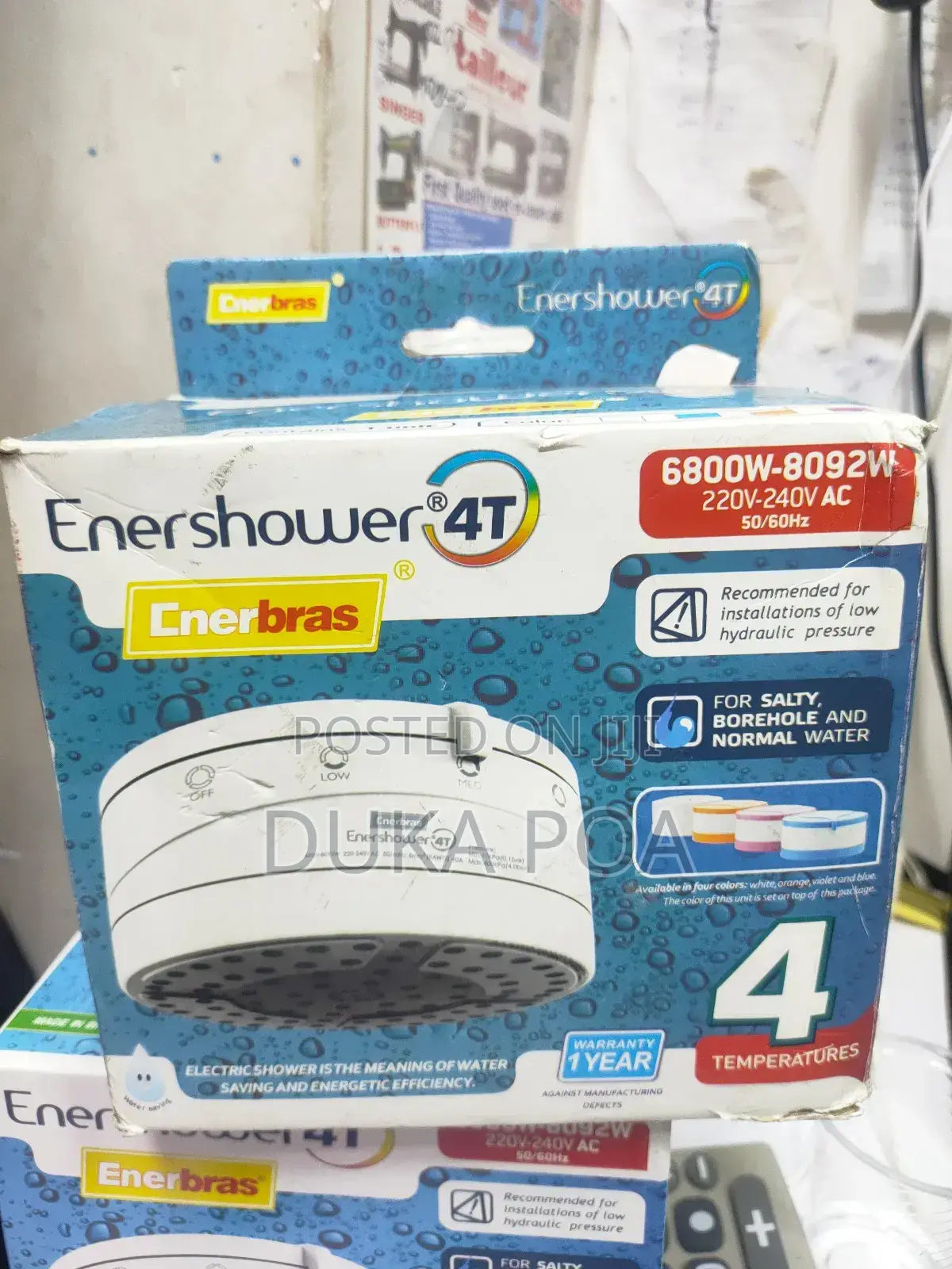 Enershower 4T Enabras Enershower 4t Instant Shower Head