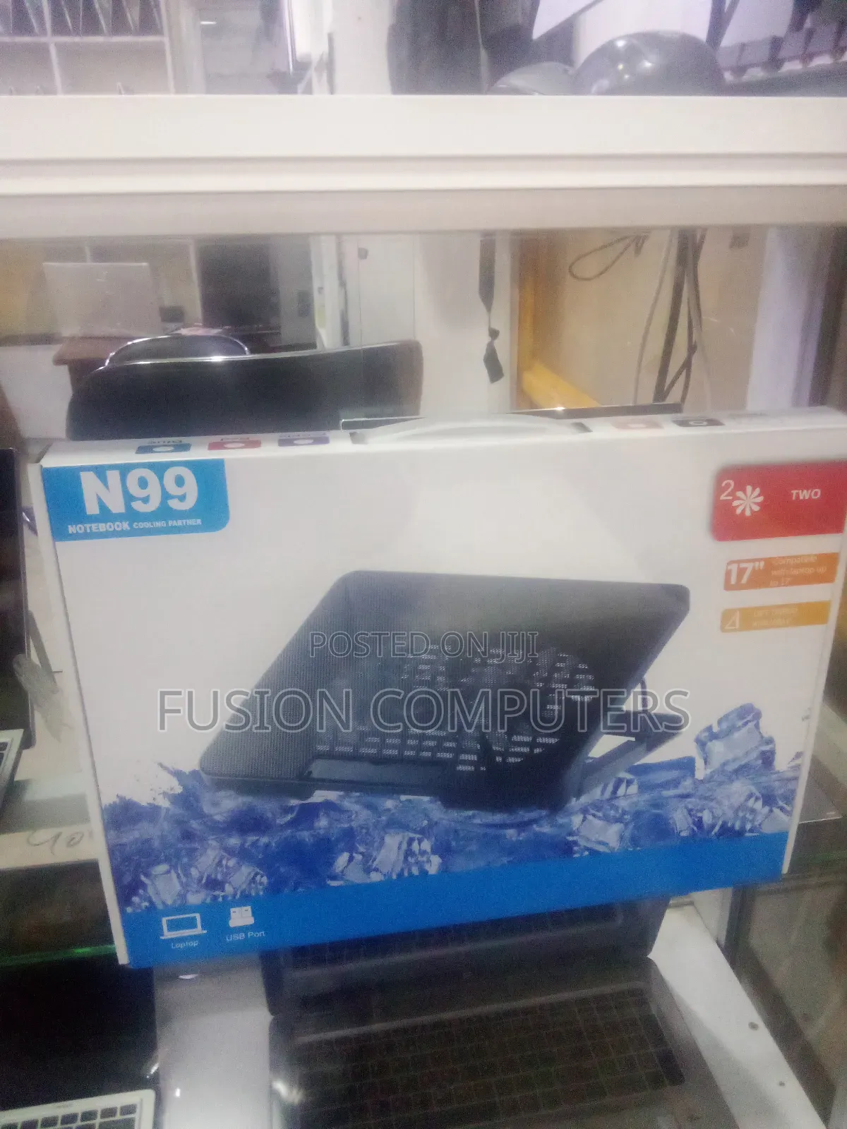 N99 Laptop Cooling Pad With 2 Fans for Laptop, Notebook