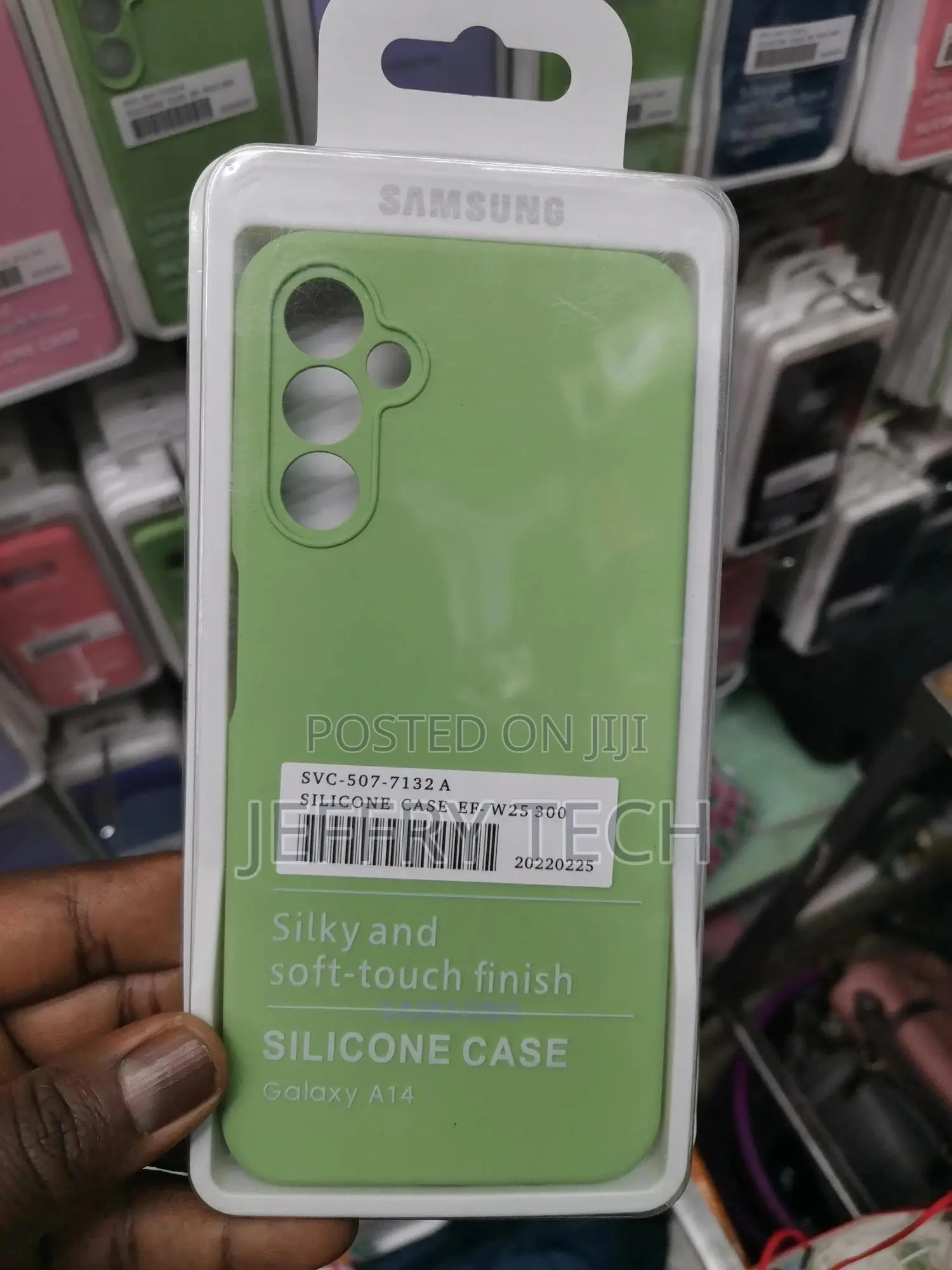 For Samsung Galaxy A14 Case, Soft Silicone Gel Bumper-green