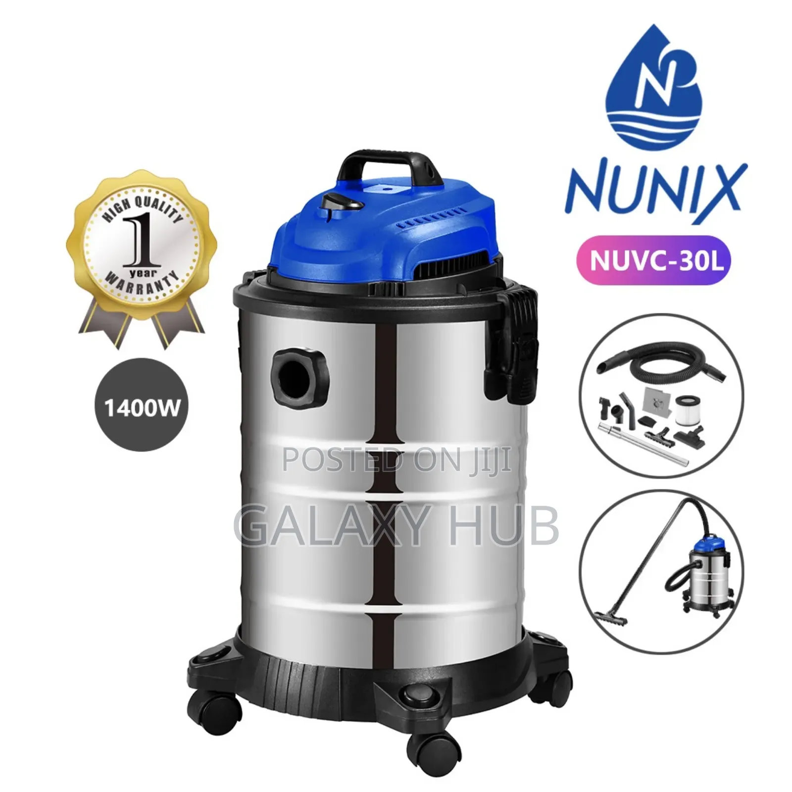 Nunix 1400w Electric Vacuum Cleaner 30litres