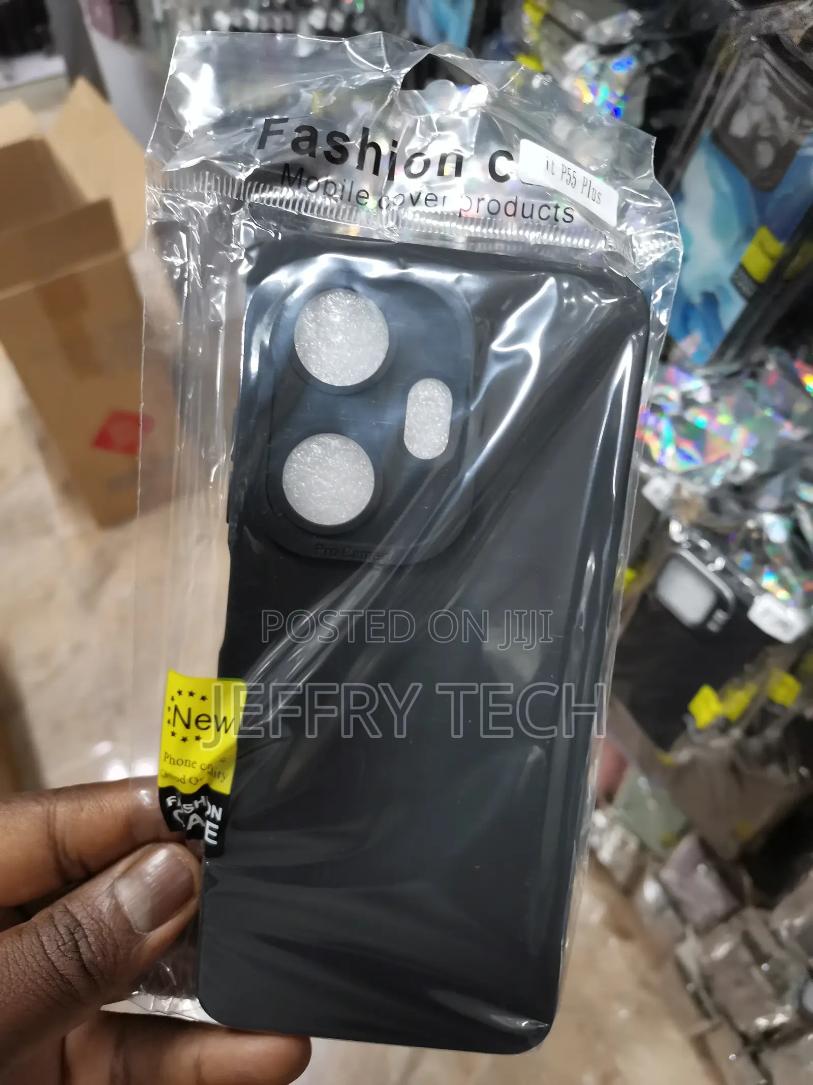 Soft Silicone Mobile Back Cover for Itel P55 Plus _Black