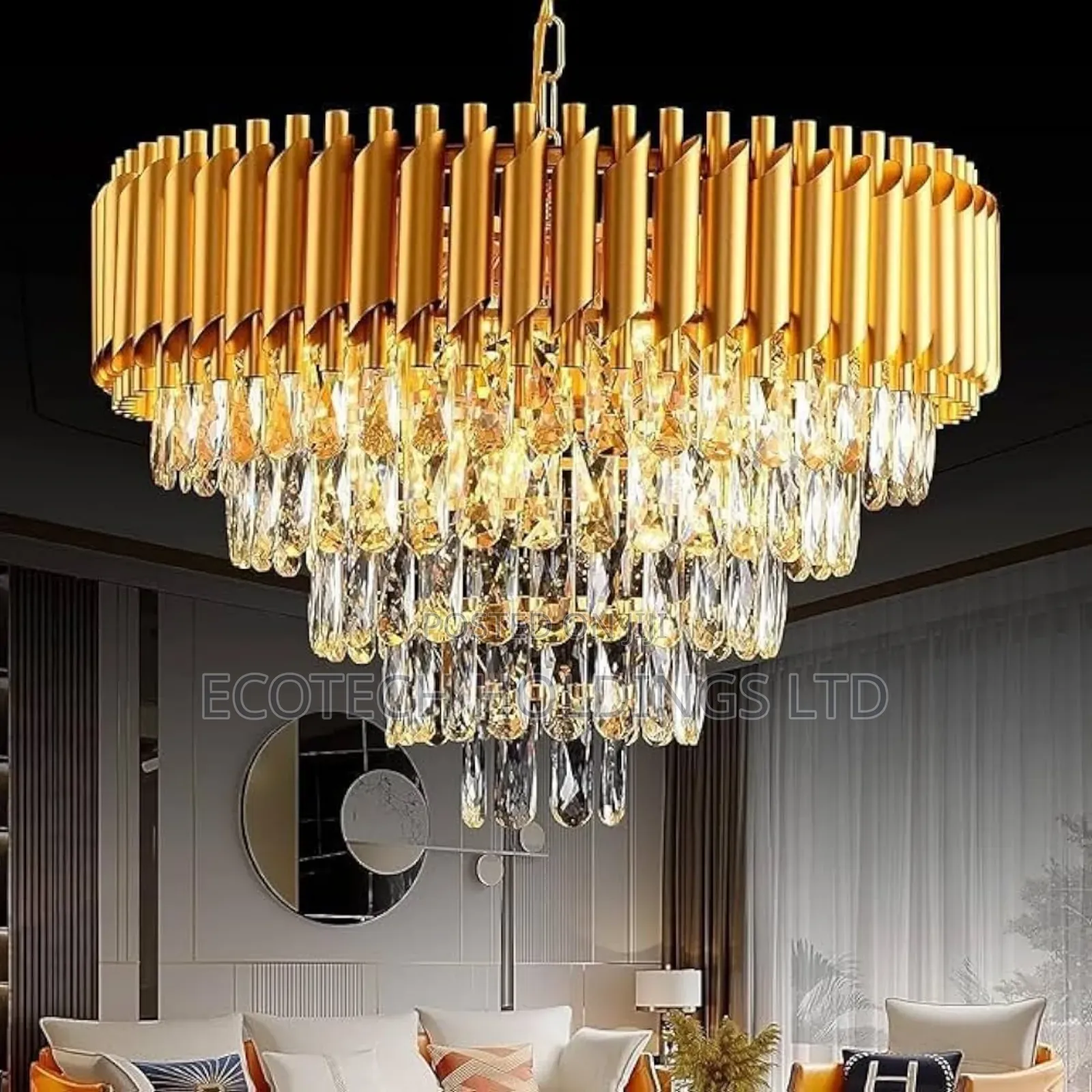 Modern Golden LED Crystal Chandelier Lights Ygfr4