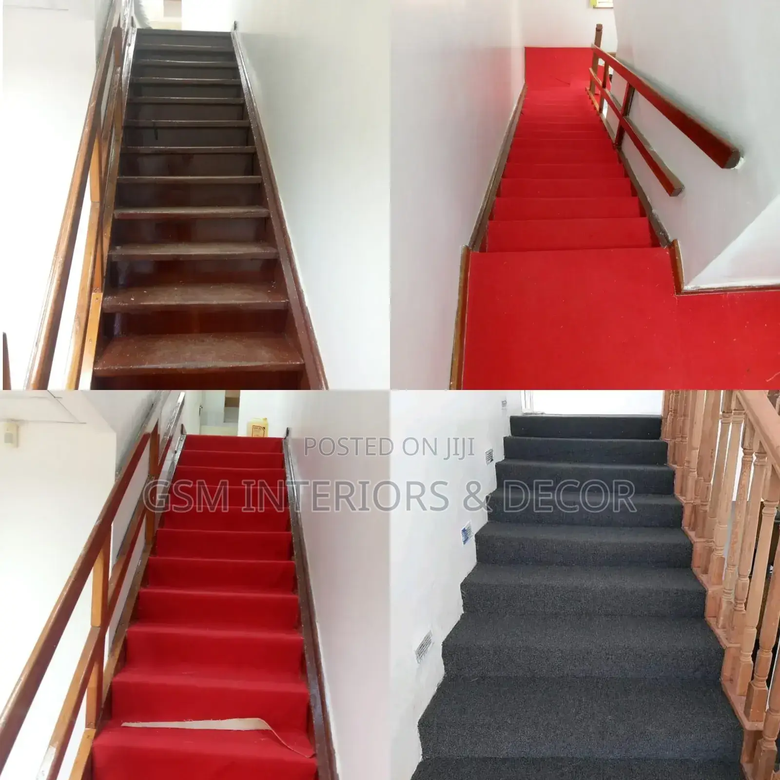 Staircase Grey Carpets Delta