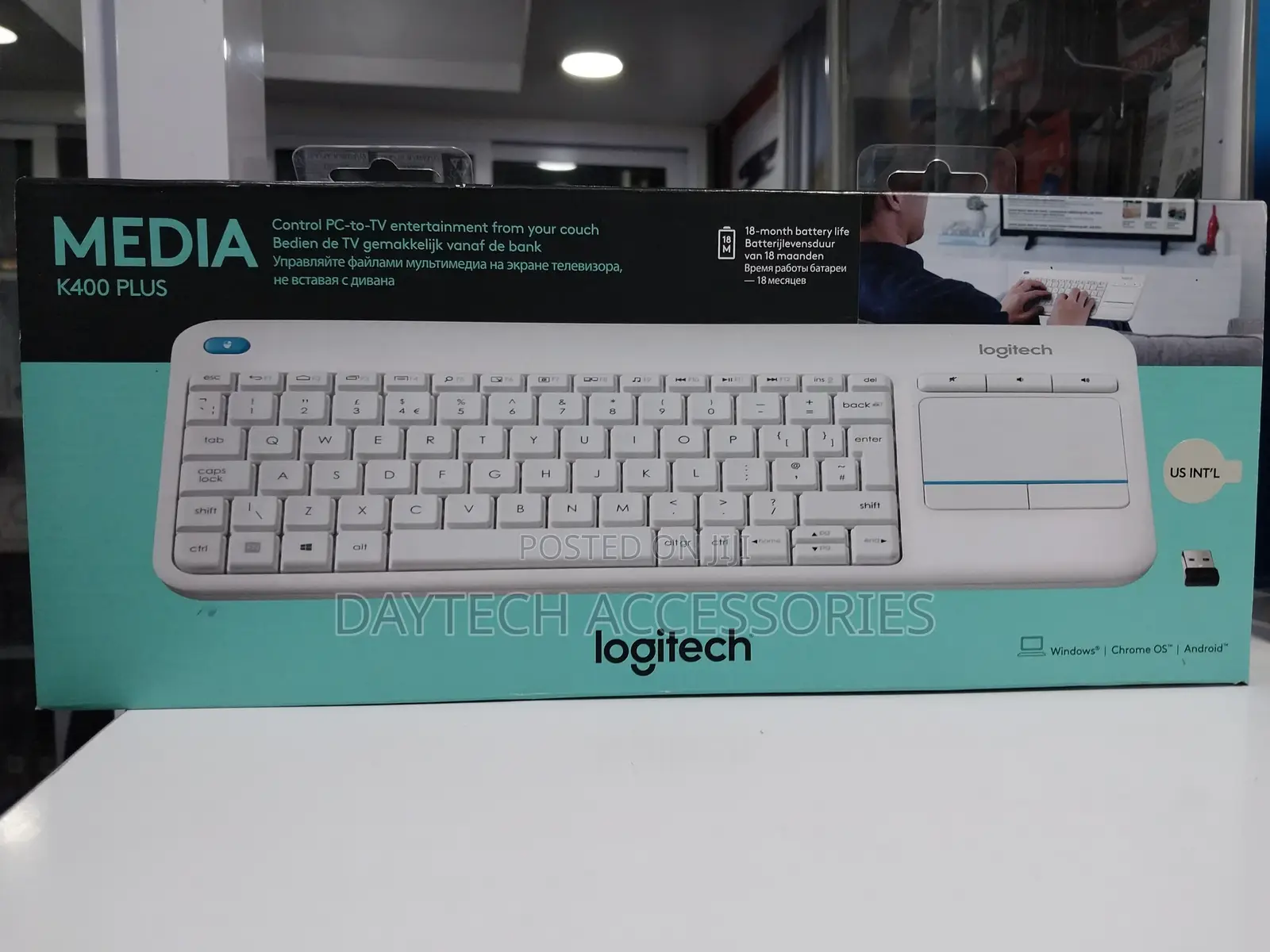 Logitech Plus Wireless With Touch Keyboard 2.4ghz White