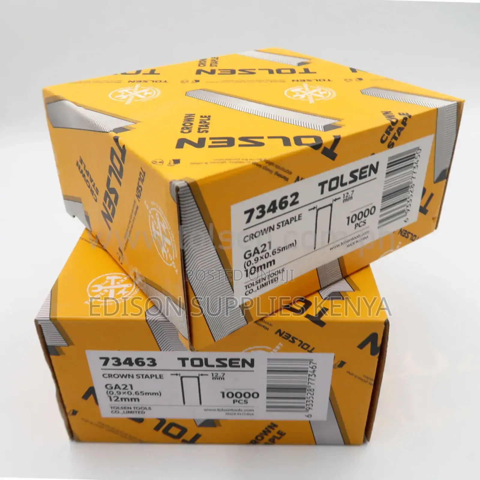 Tolsen Staples for Air Stapler Gun U Crown Staple Pins 10000