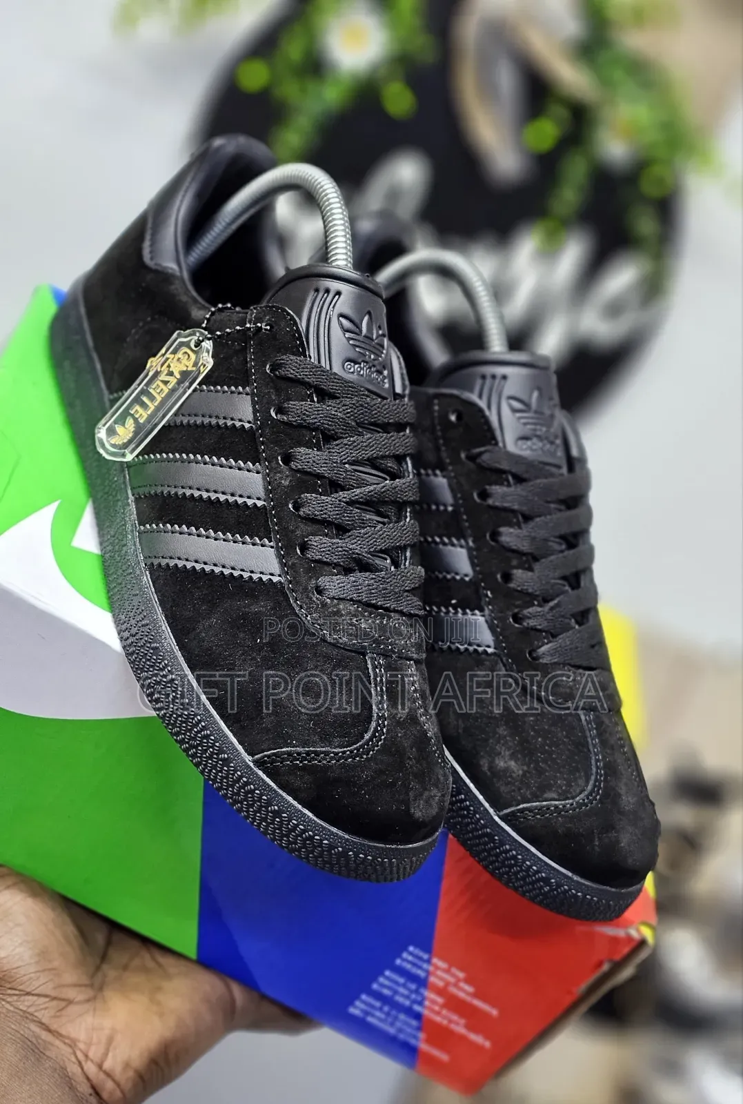 Black Adidas Gazelle Sneakers Shoes for Men