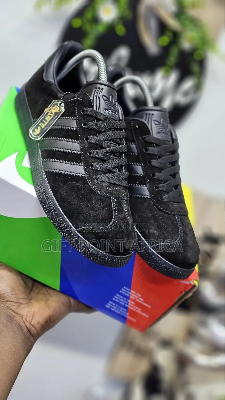 Black Adidas Gazelle Sneakers Shoes for Men