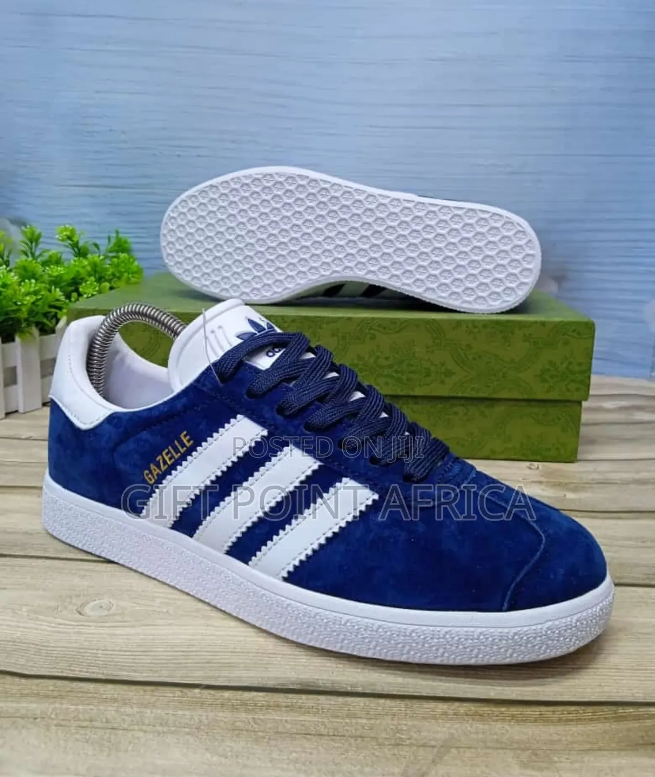 Blue Adidas Gazelle Smart Casual Shoes