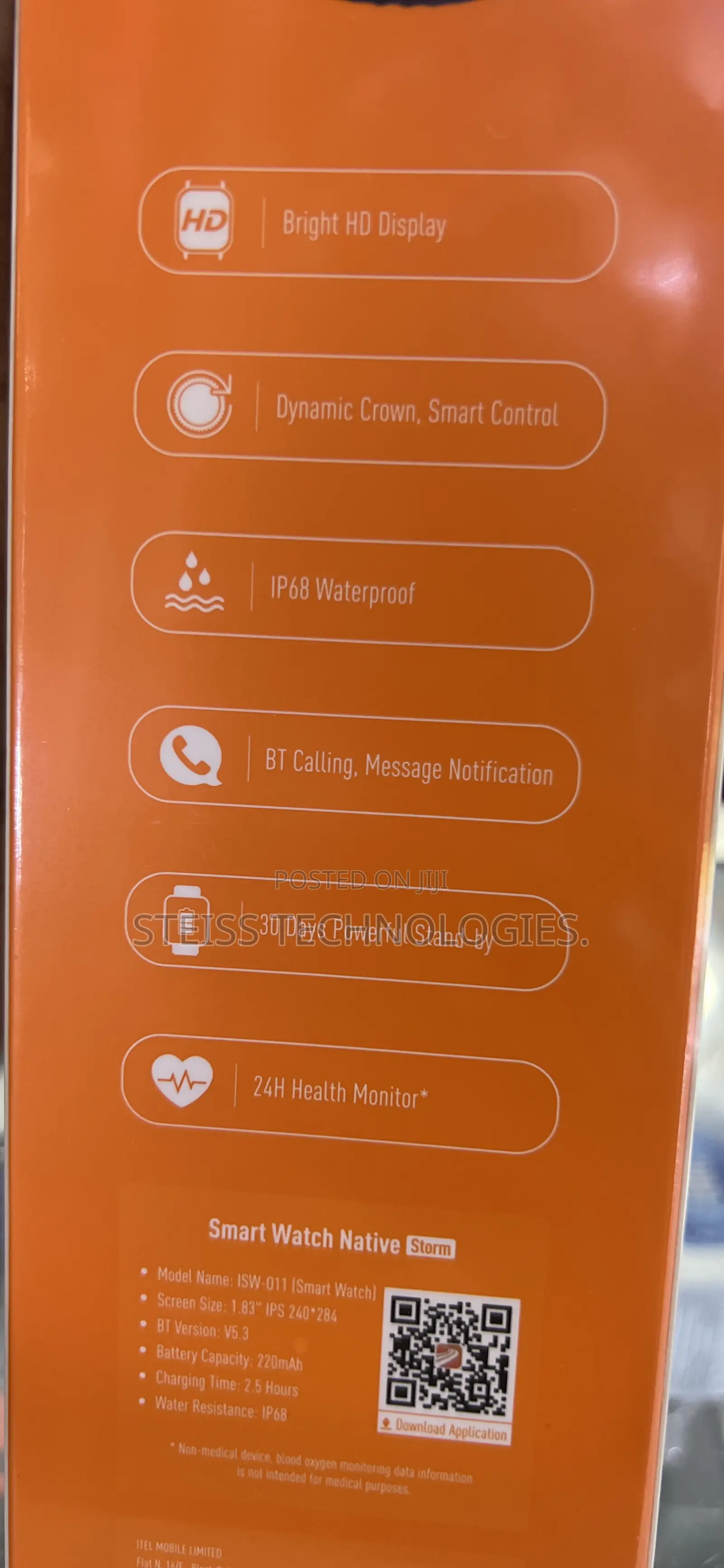 Itel Smartwatch Native Storm