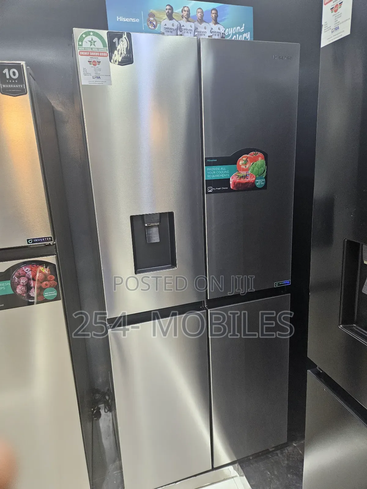 Hisense 454L 4-Door No-Frost Refrigerator(REF 454DR