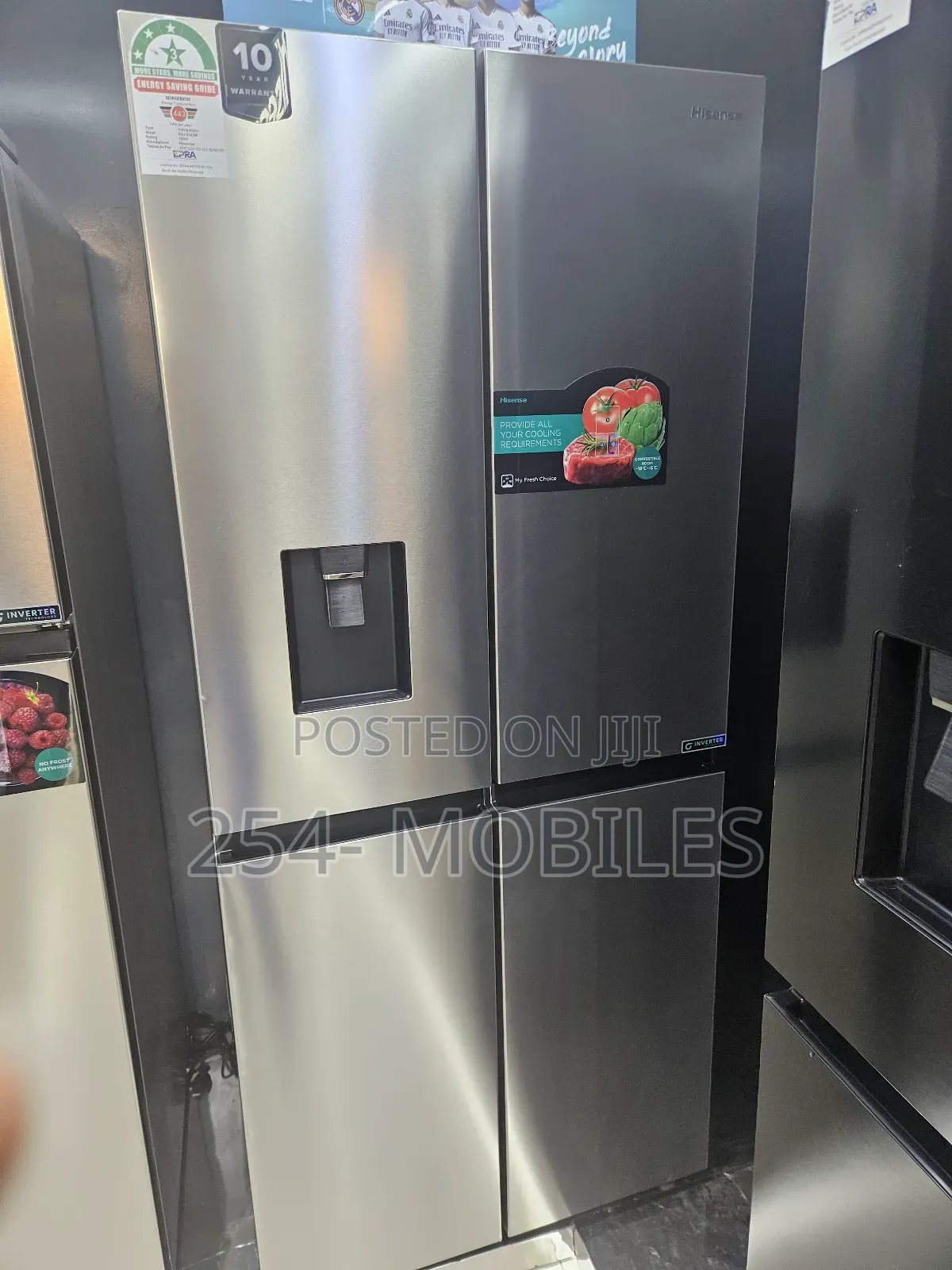 Hisense 454L 4-Door No-Frost Refrigerator(REF 454DR