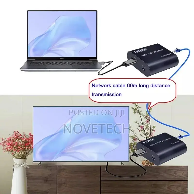60M 1080P HDMI Extender via Rj45 Ethernet Cat6 Network Cable