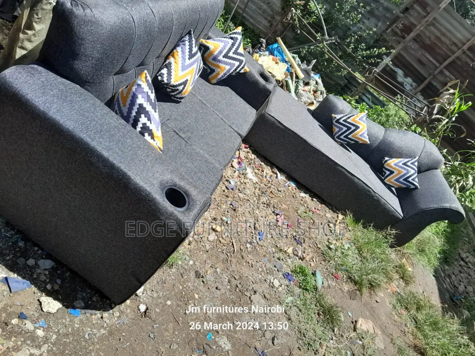 Darkgrey Six Seater Sofa Ready for Sale
