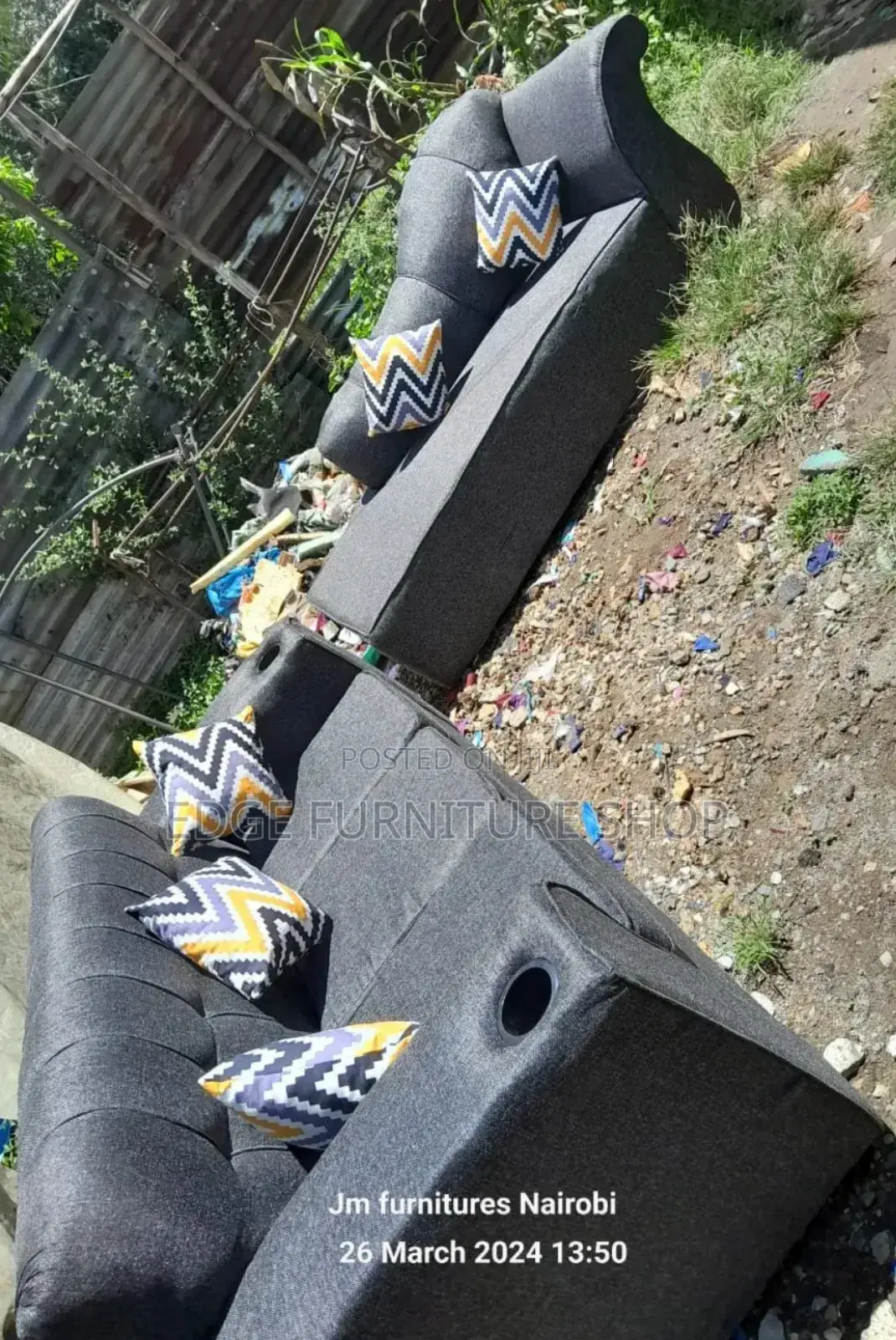 Darkgrey Six Seater Sofa Ready for Sale