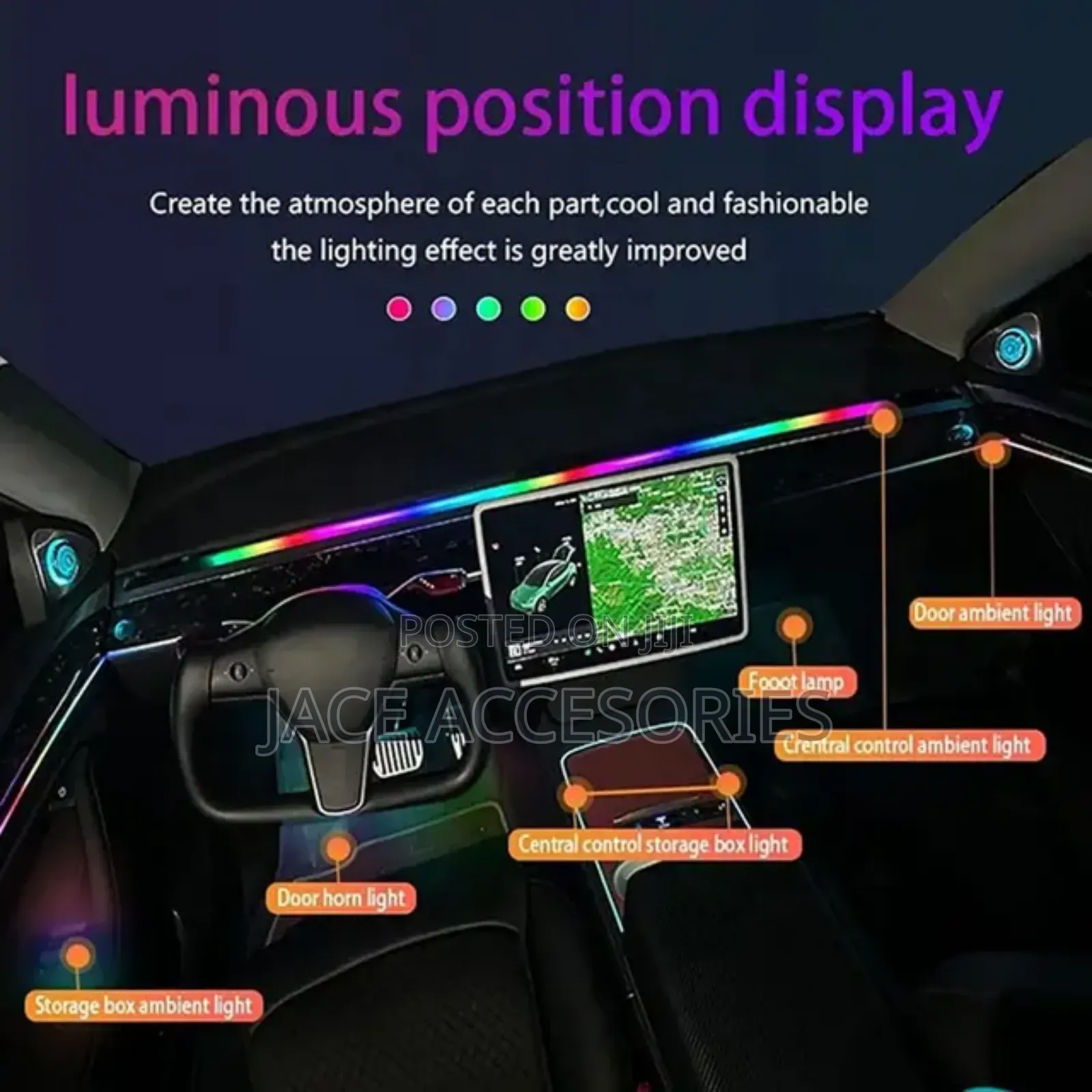 Hidden Ambience Lights for Vehicles