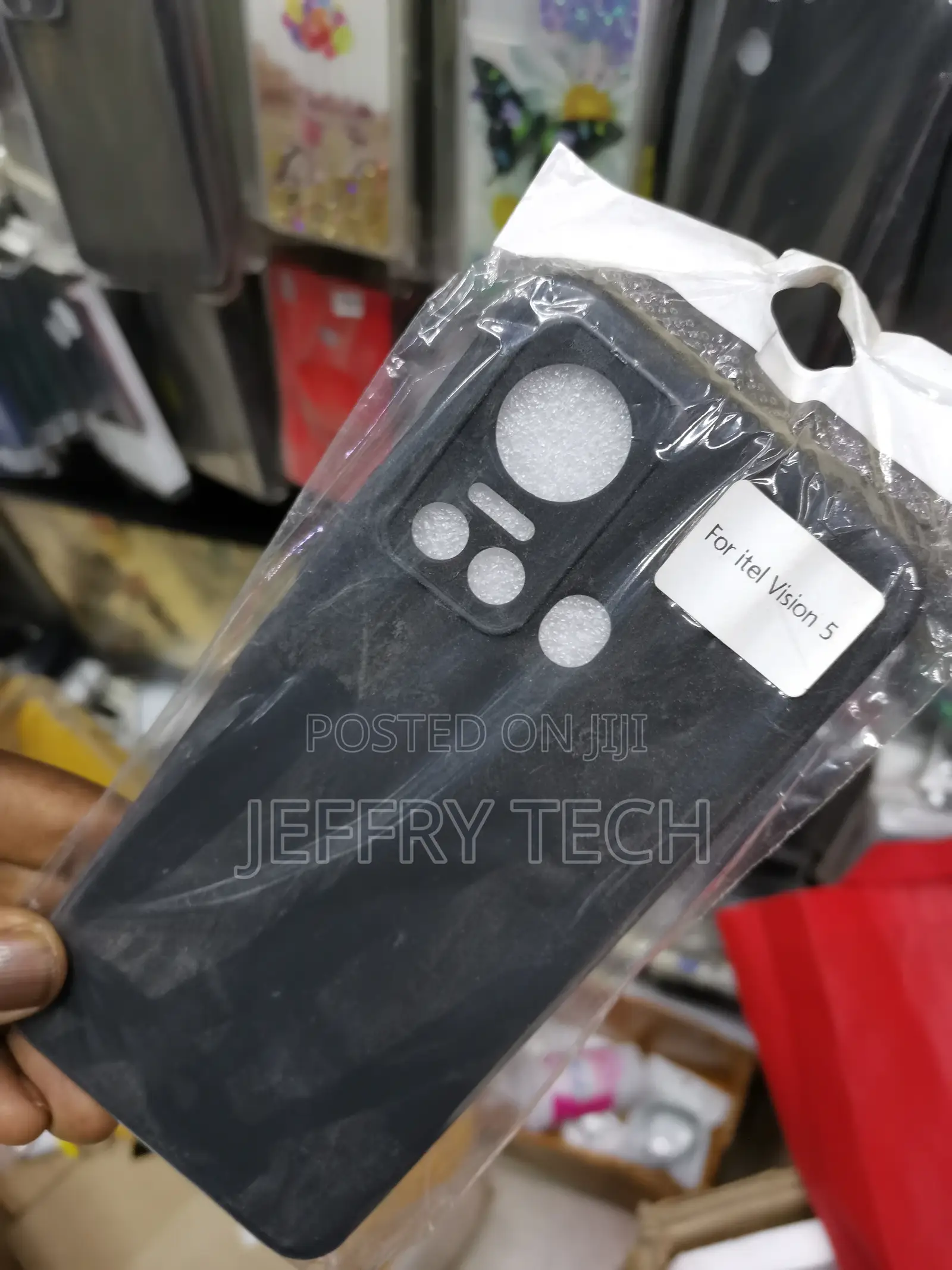 ITEL Vision 5 Soft Silicone Phone Case Back Cover-Black