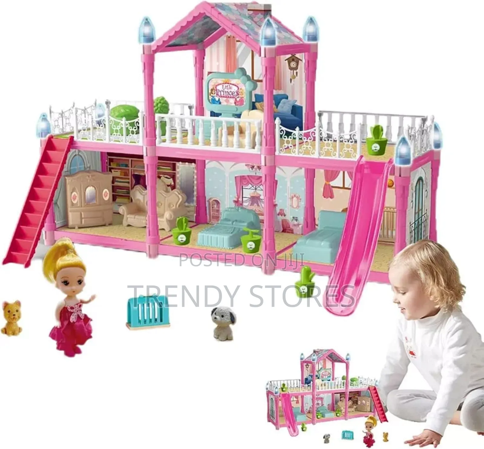115pcs Villa Doll House