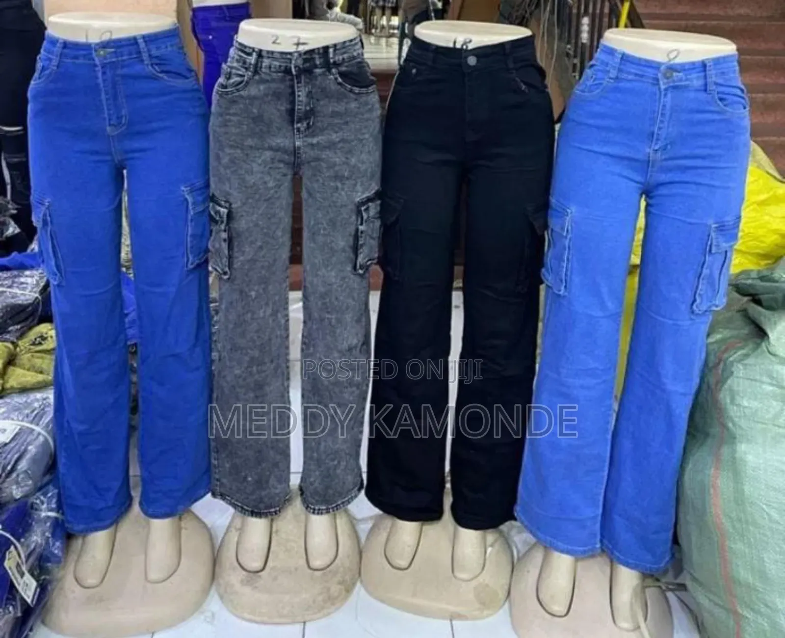 Royal Blue Mummy/Mom Jeans