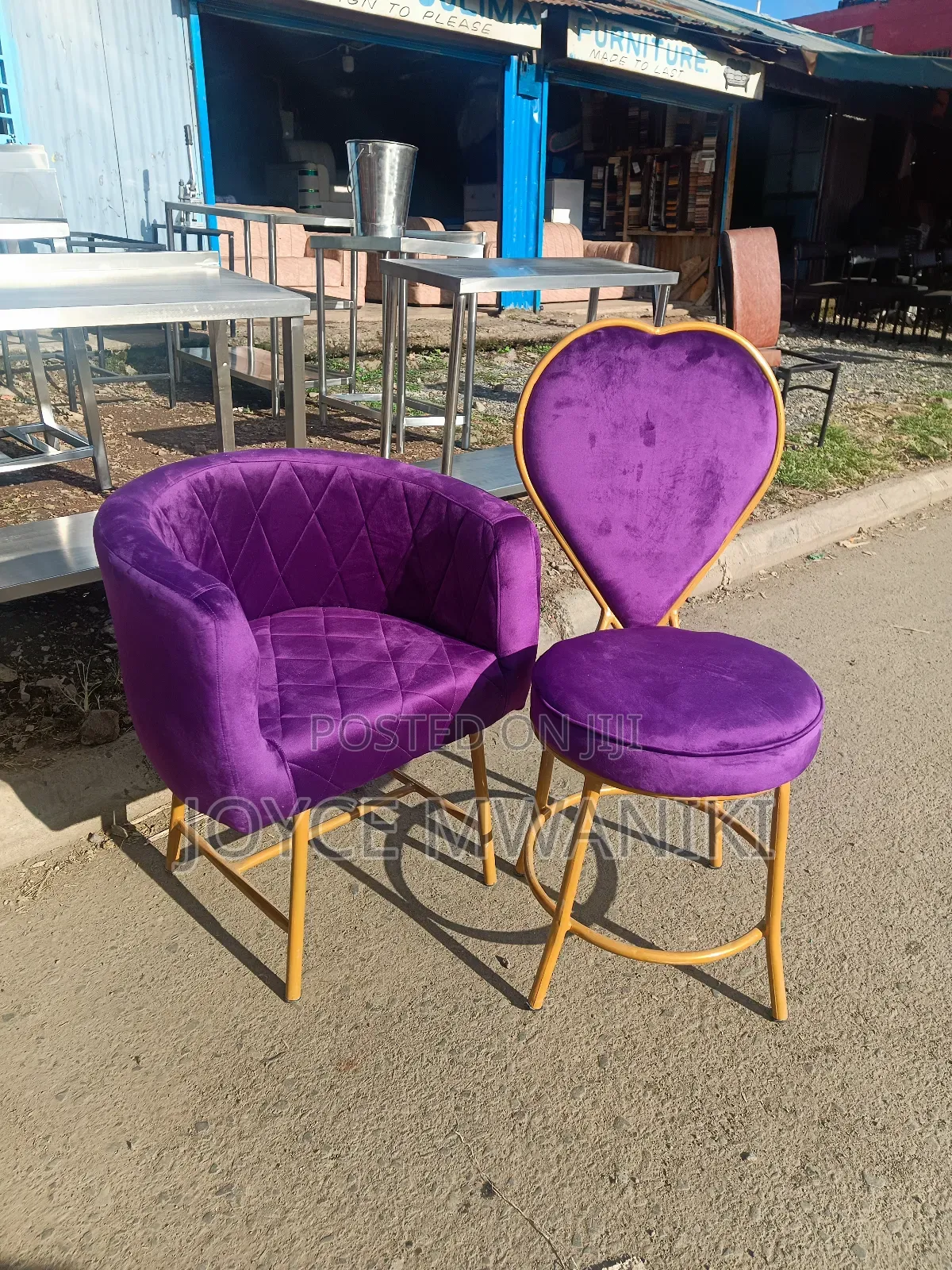 2 Manicure Seats, Purple 