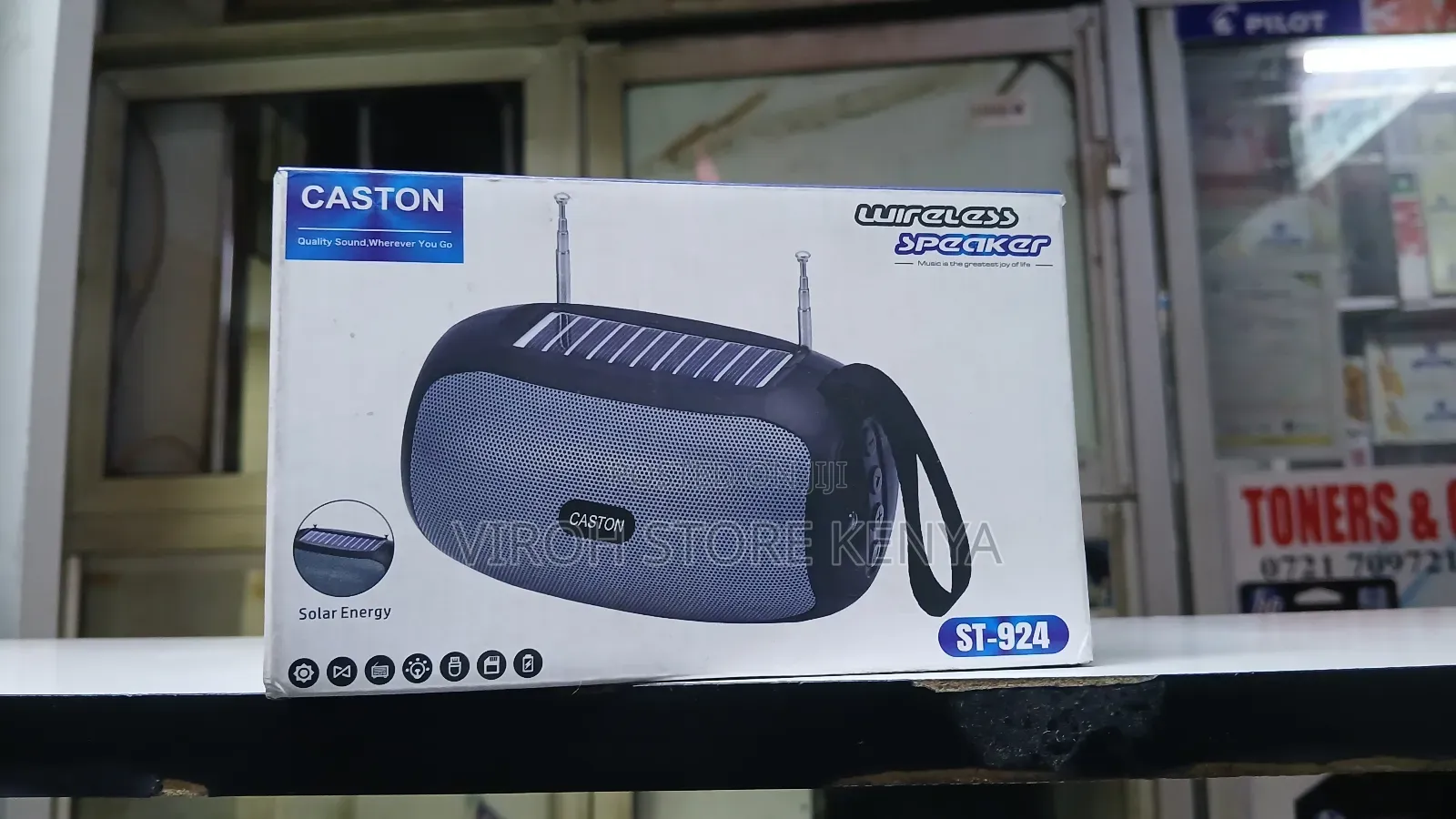 Caston Rechargeable Portable Fm Radio With Solar for Camping