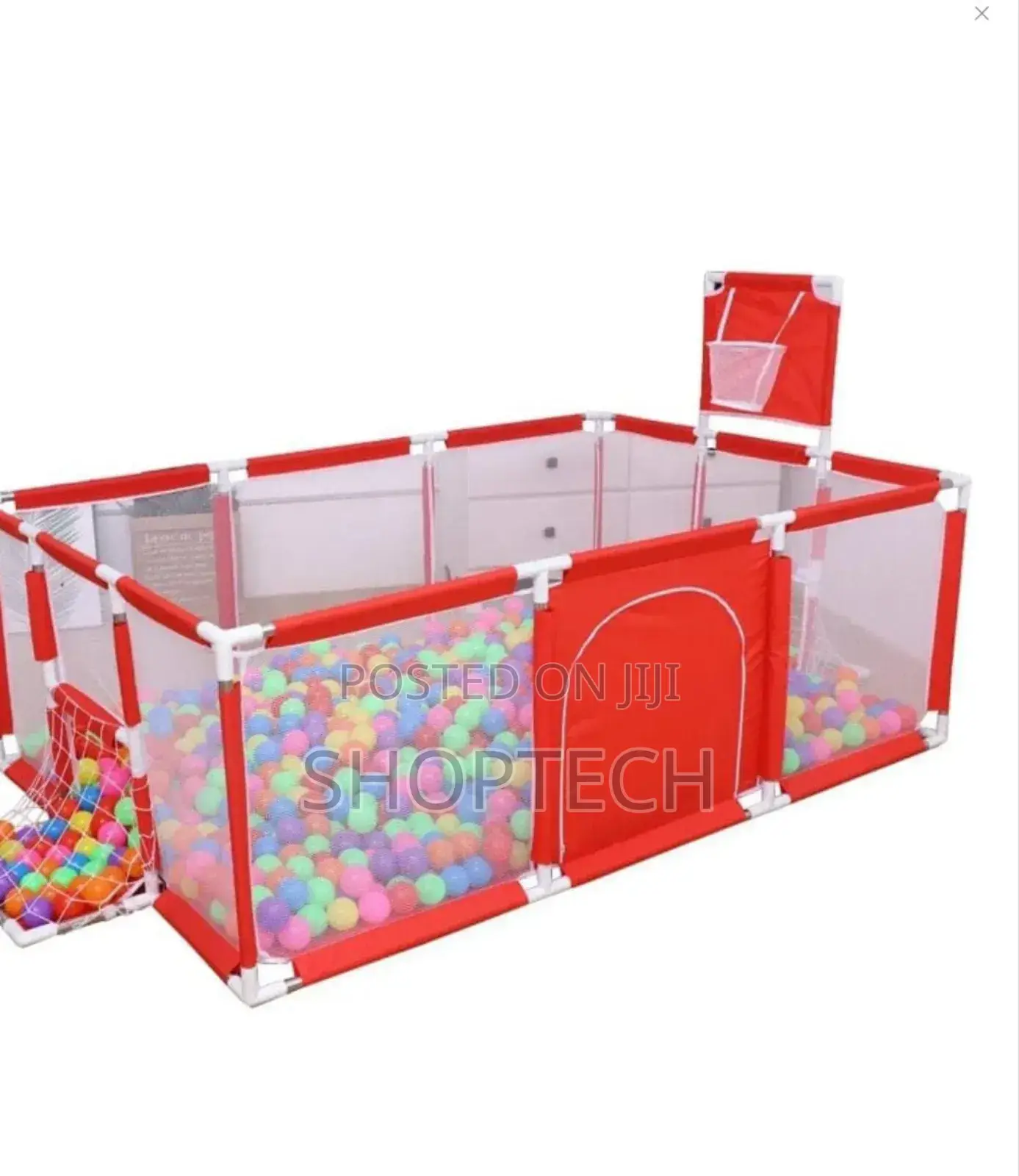 Game Fence With Balls Available in Red, Blue,Grey