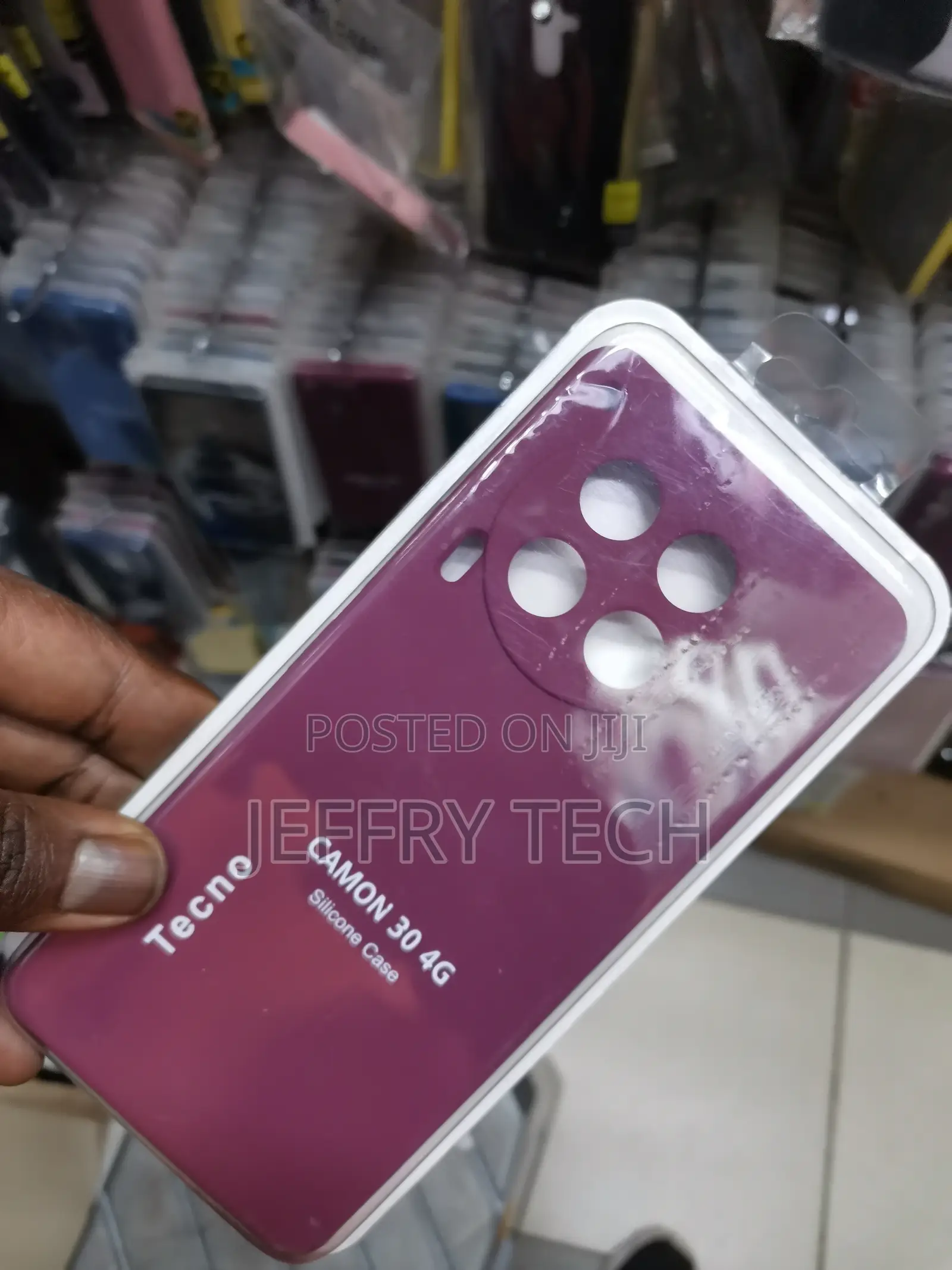 Tecno Camon 30 4G Case for Shockproof Silicone-Burgundy