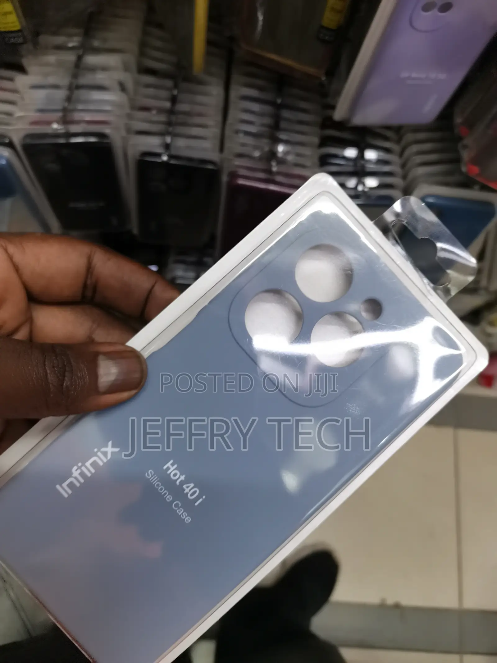 Infinix Hot 40i Silicone Shockproof Cover-Sky Blue